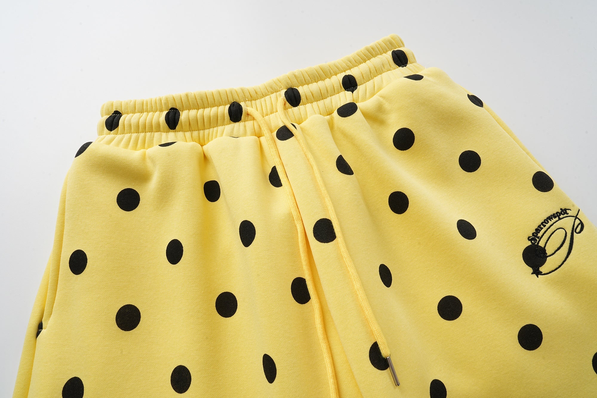 Omirad Polka Dot Wide-Leg Pants | Yellow & Black Cotton