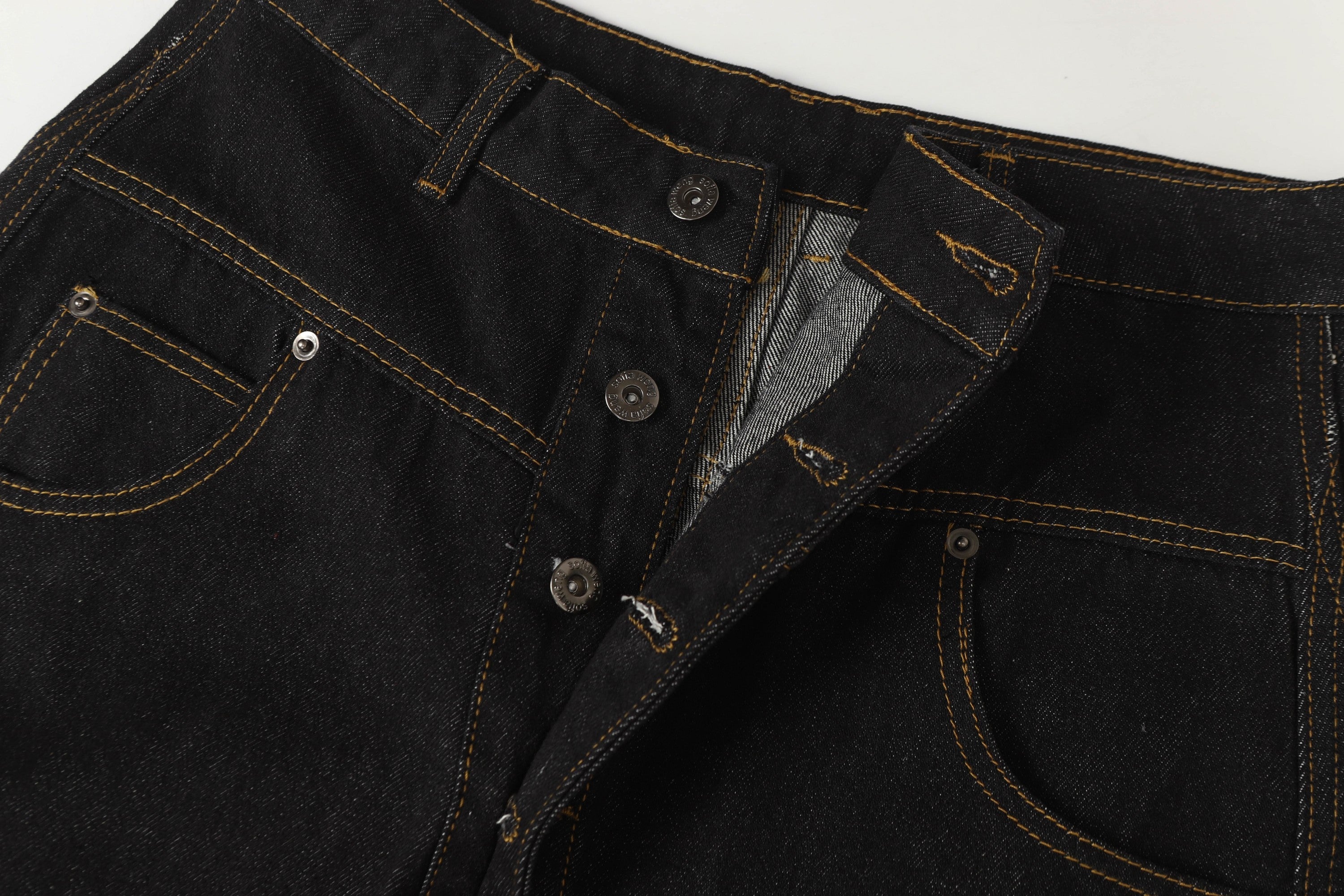 Asymmetric Button Wide-Leg Balloon Denim Pants | SEAKOFF
