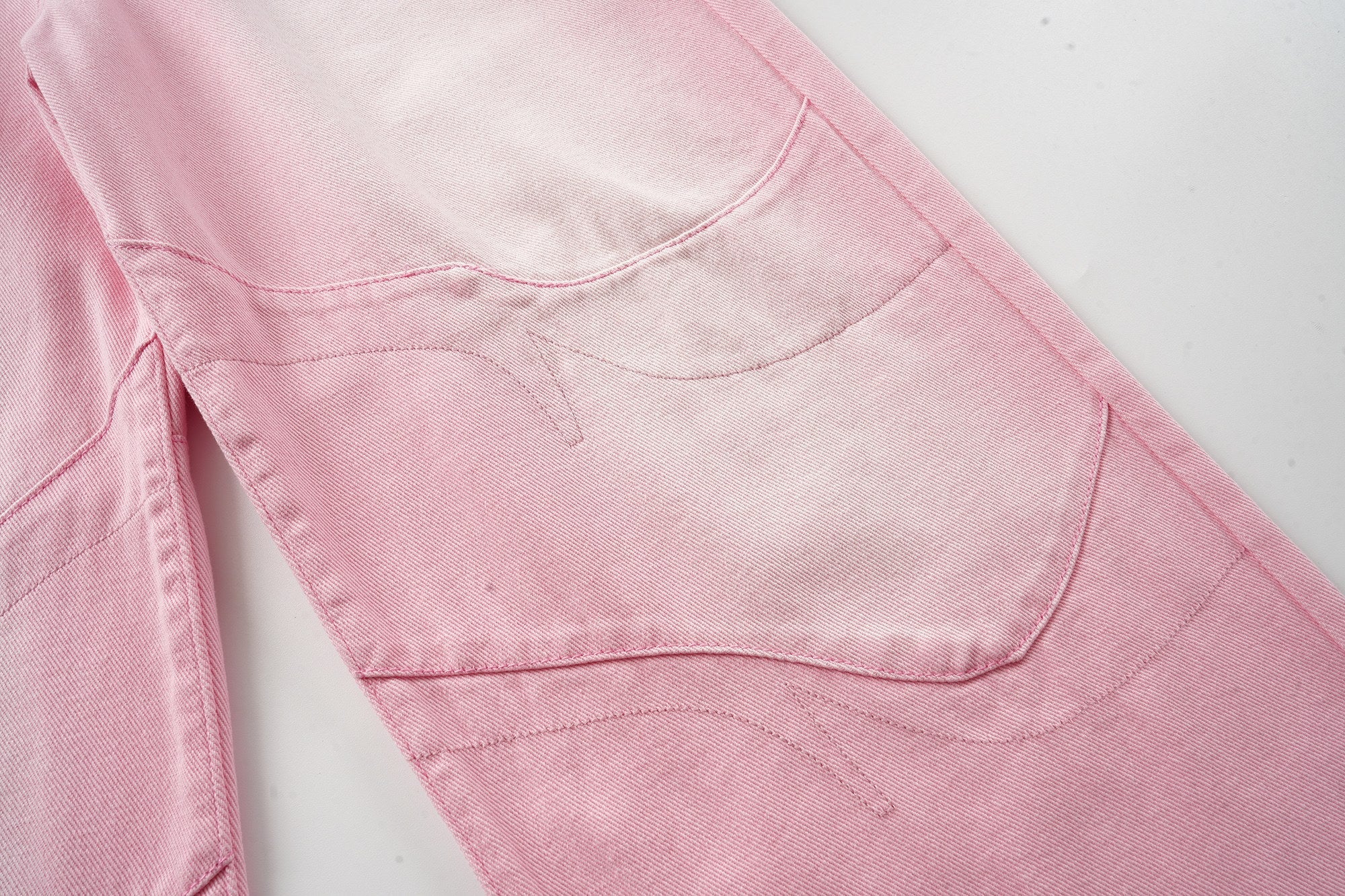 Omirad Pink Washed Wide-Leg Jeans | Y2K Streetwear Denim