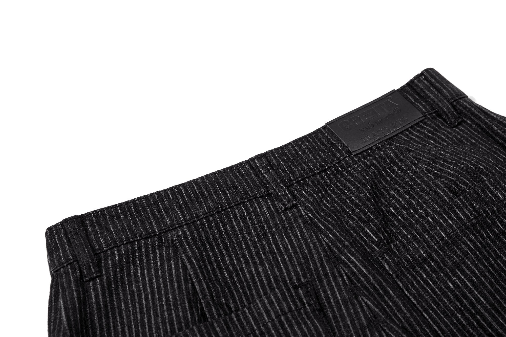 Omirad Pinstripe Barrel Trousers | Wide-Leg Pleated Pants