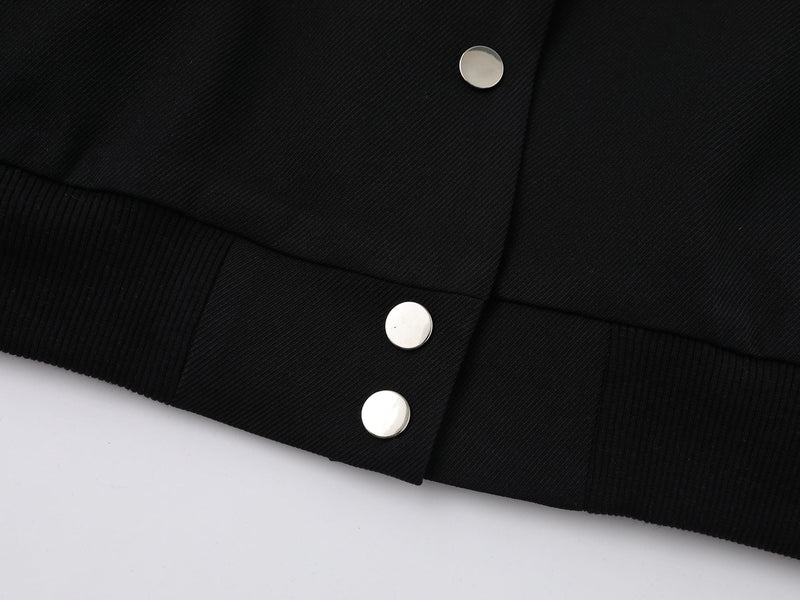 Patchwork Cat Varsity Jacket | Graphic Star Embroidery