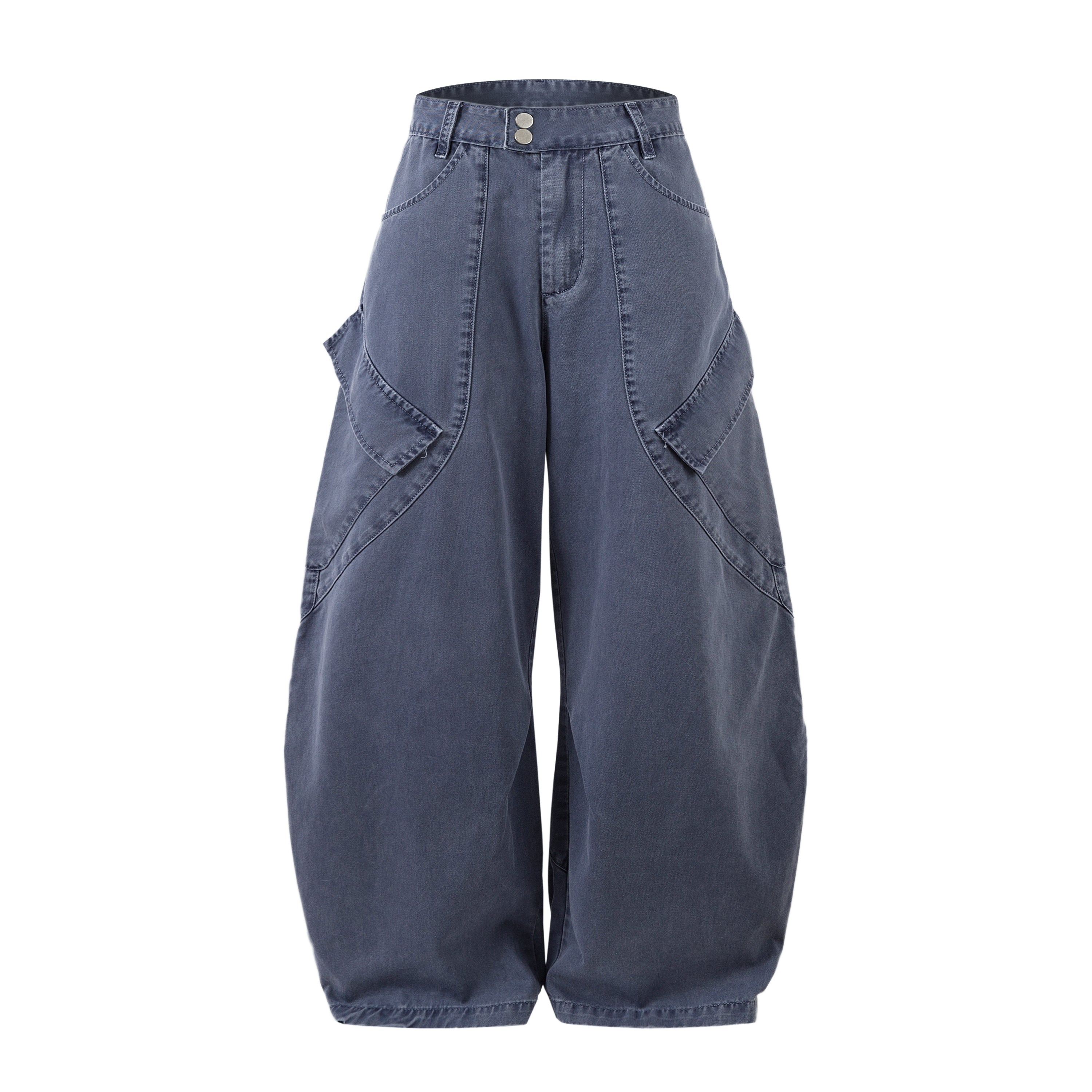Omirad Curved-Cut Barrel Denim Pants | 100% Cotton Streetwear