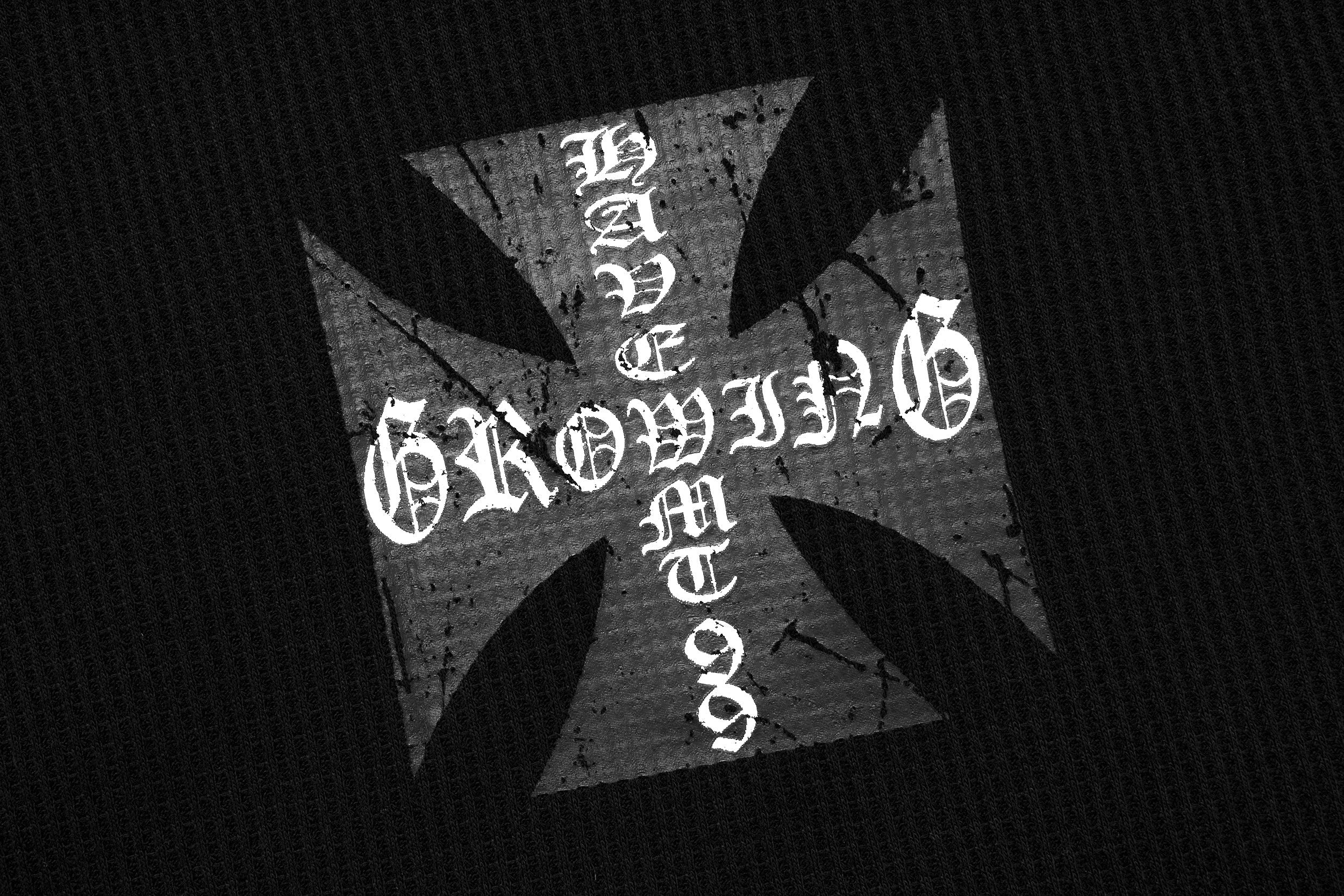 Omirad Gothic Cross Layered Long Sleeve Tee | Dark Streetwear