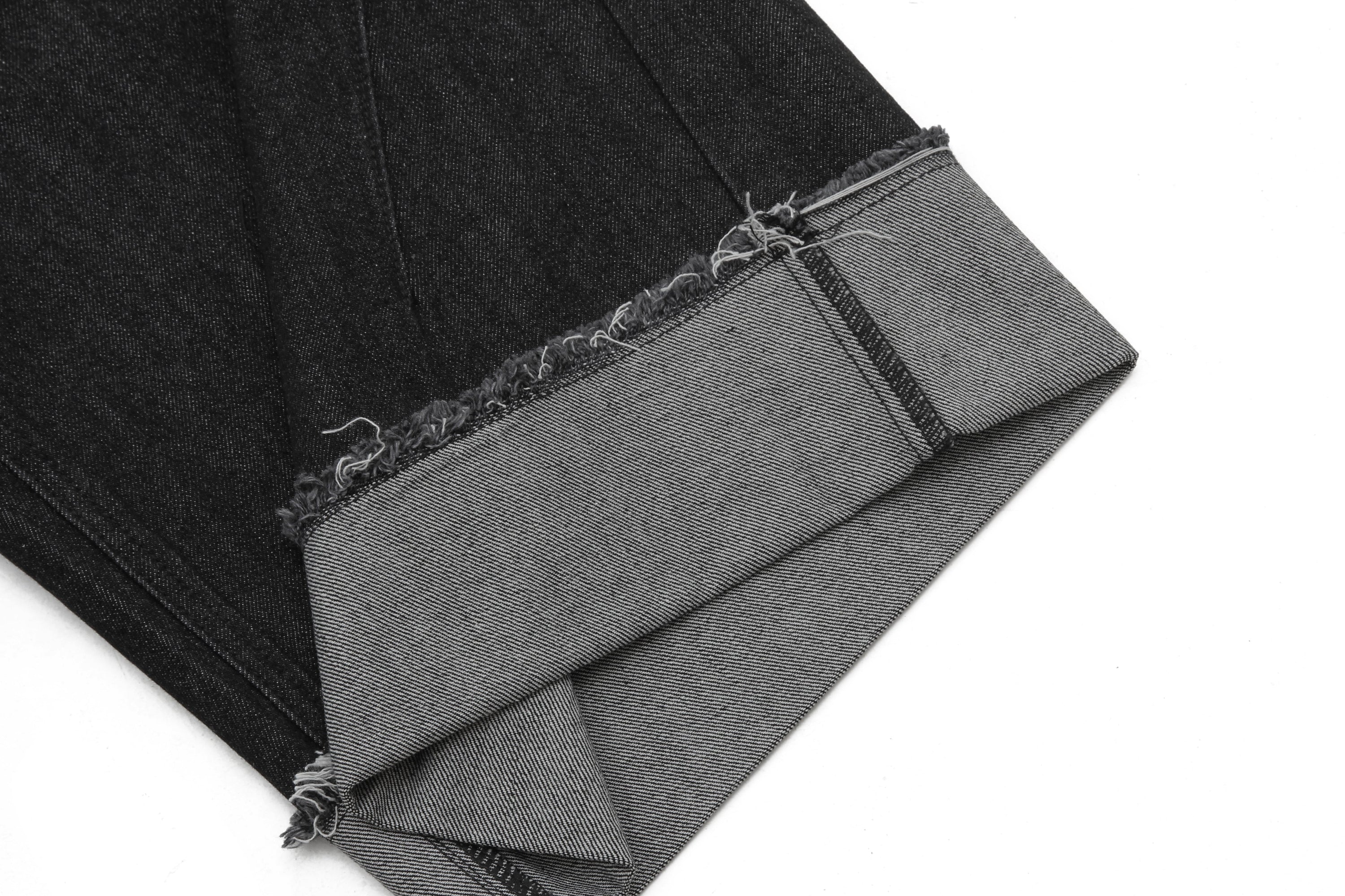 Omirad Distressed Wide-Leg Denim Shorts | Raw Hem Cuffed