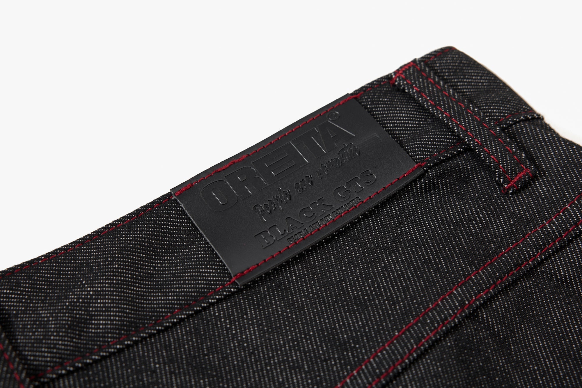 Omirad Multi-Pocket Wide-Leg Denim Pants | Red Contrast Stitch