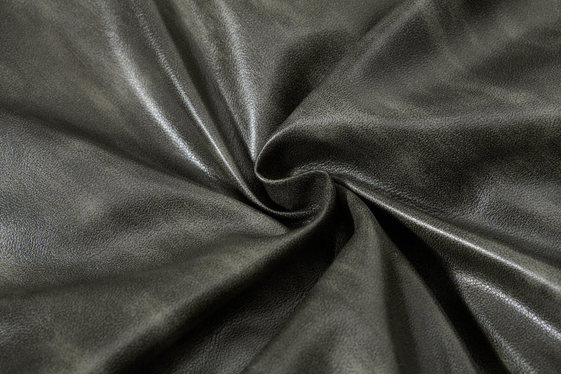 Omirad Faux Leather Bomber Jacket with Faux Fur Collar
