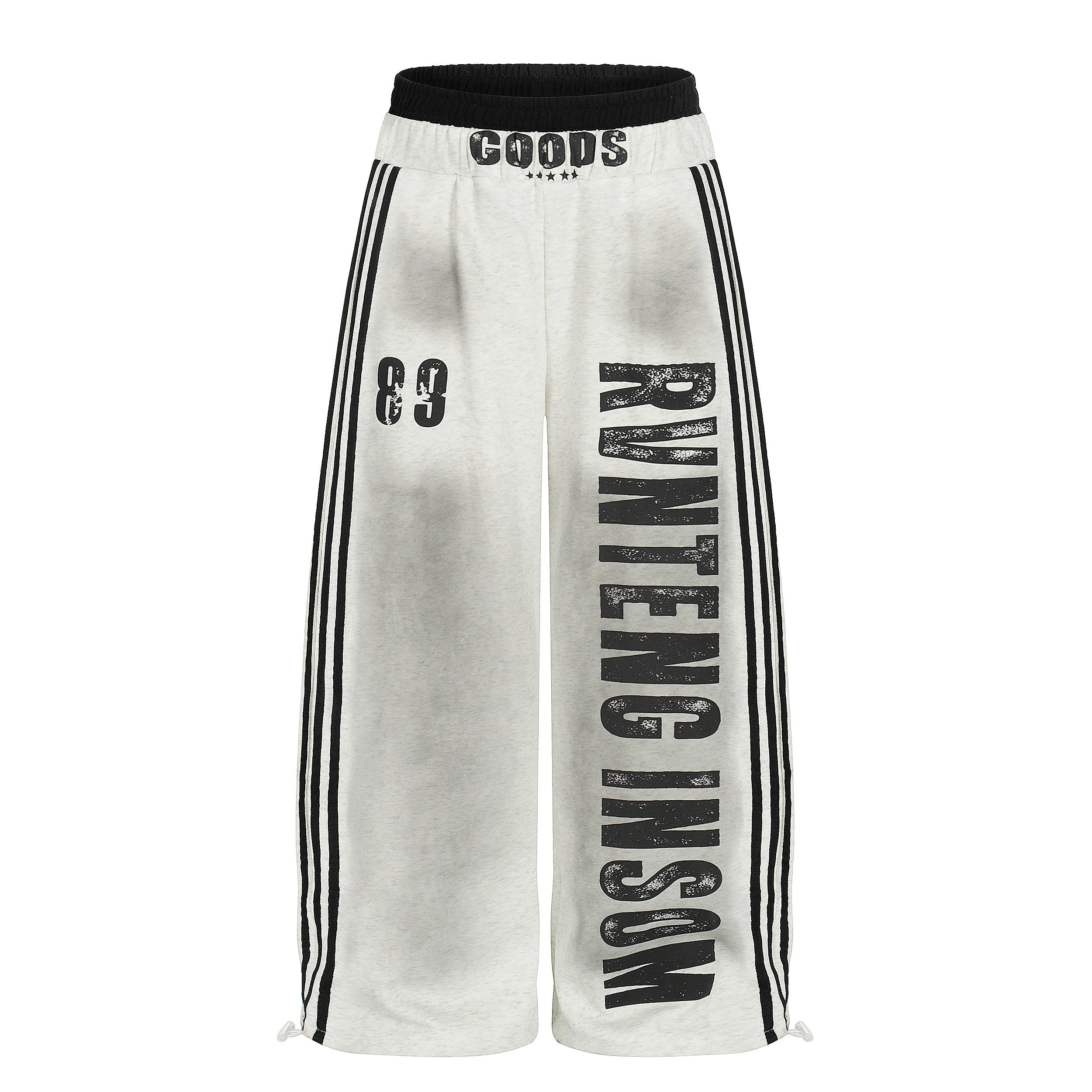 Bold Letter Triple Stripe Track Pants | Oversized Streetwear