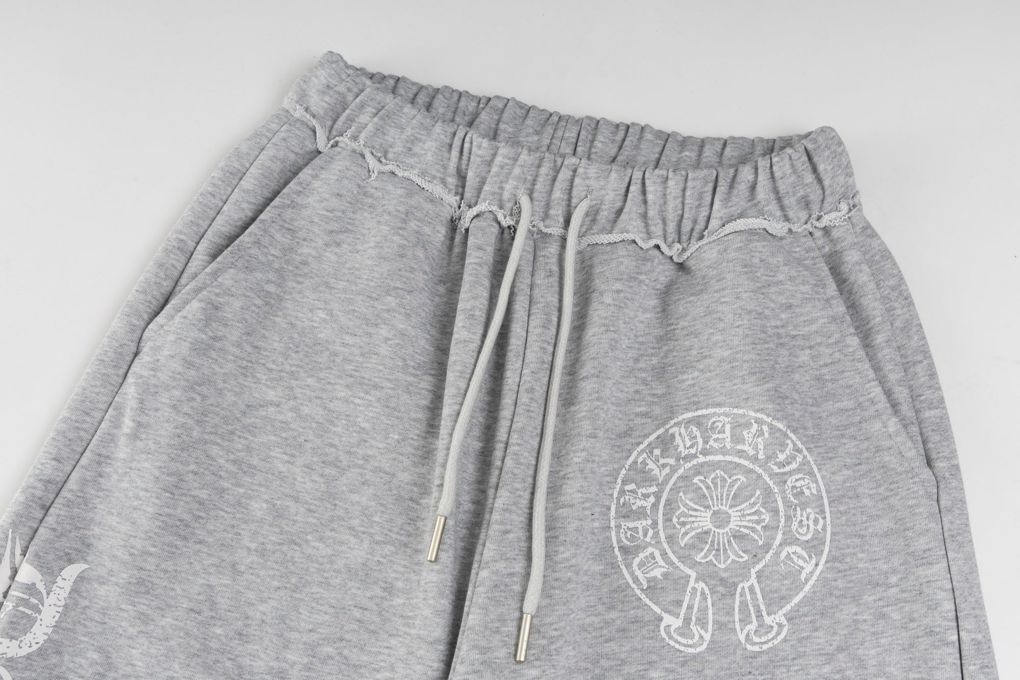 Gothic Wide-Leg Wave-Hem Sweatpants | Bold Streetwear