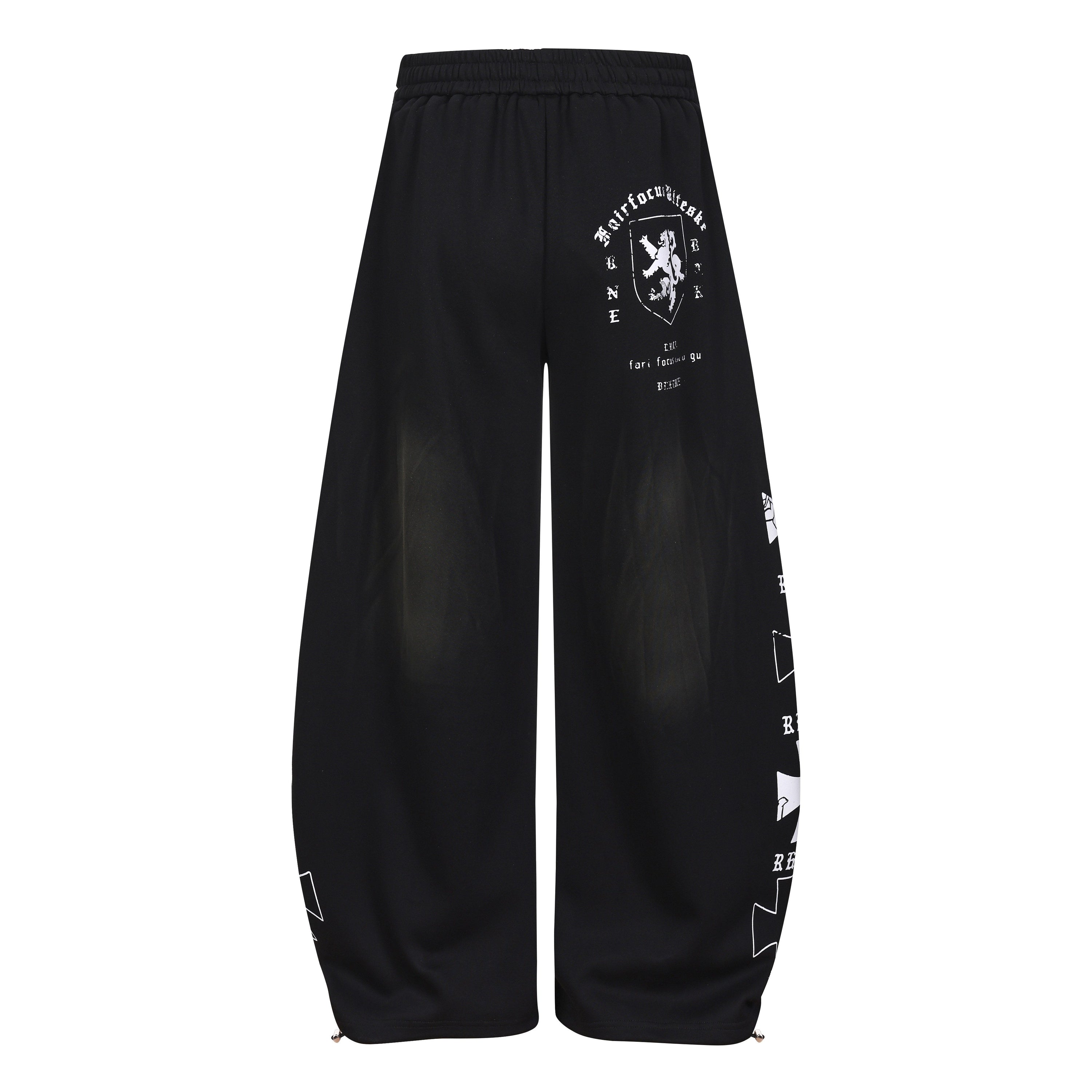 Omirad Gothic Script Wide-Leg Sweatpants | Streetwear
