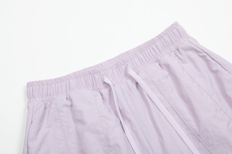Pastel Nylon Stacked Balloon Pants | Streetwear Trousers