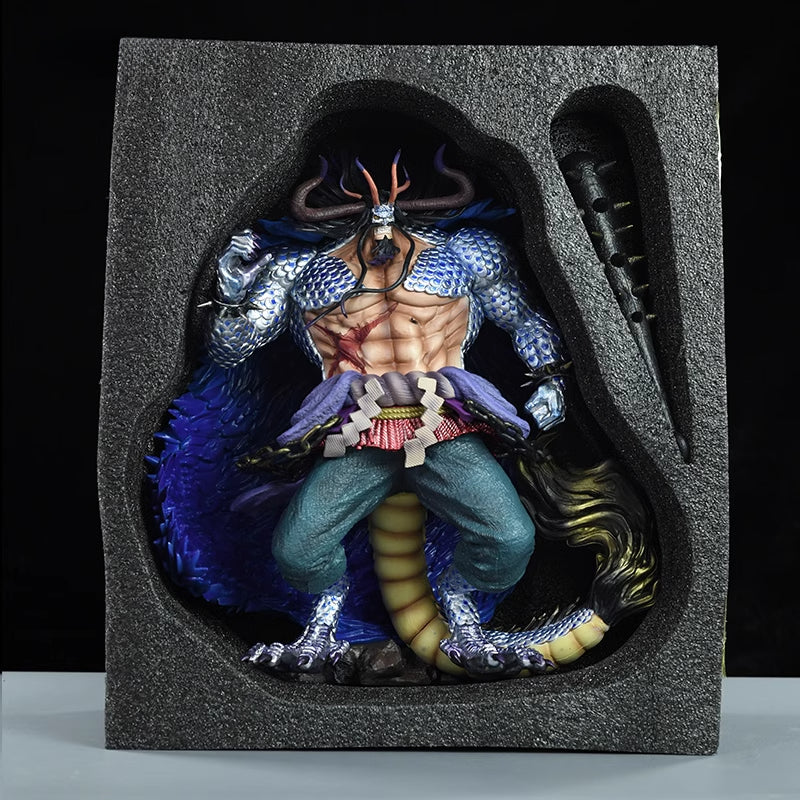 Kaido Dragon Transformation Figurine – 34cm Action Figure with Detailed Weapon and Tail, Limited Edition – Perfect for One Piece Fans