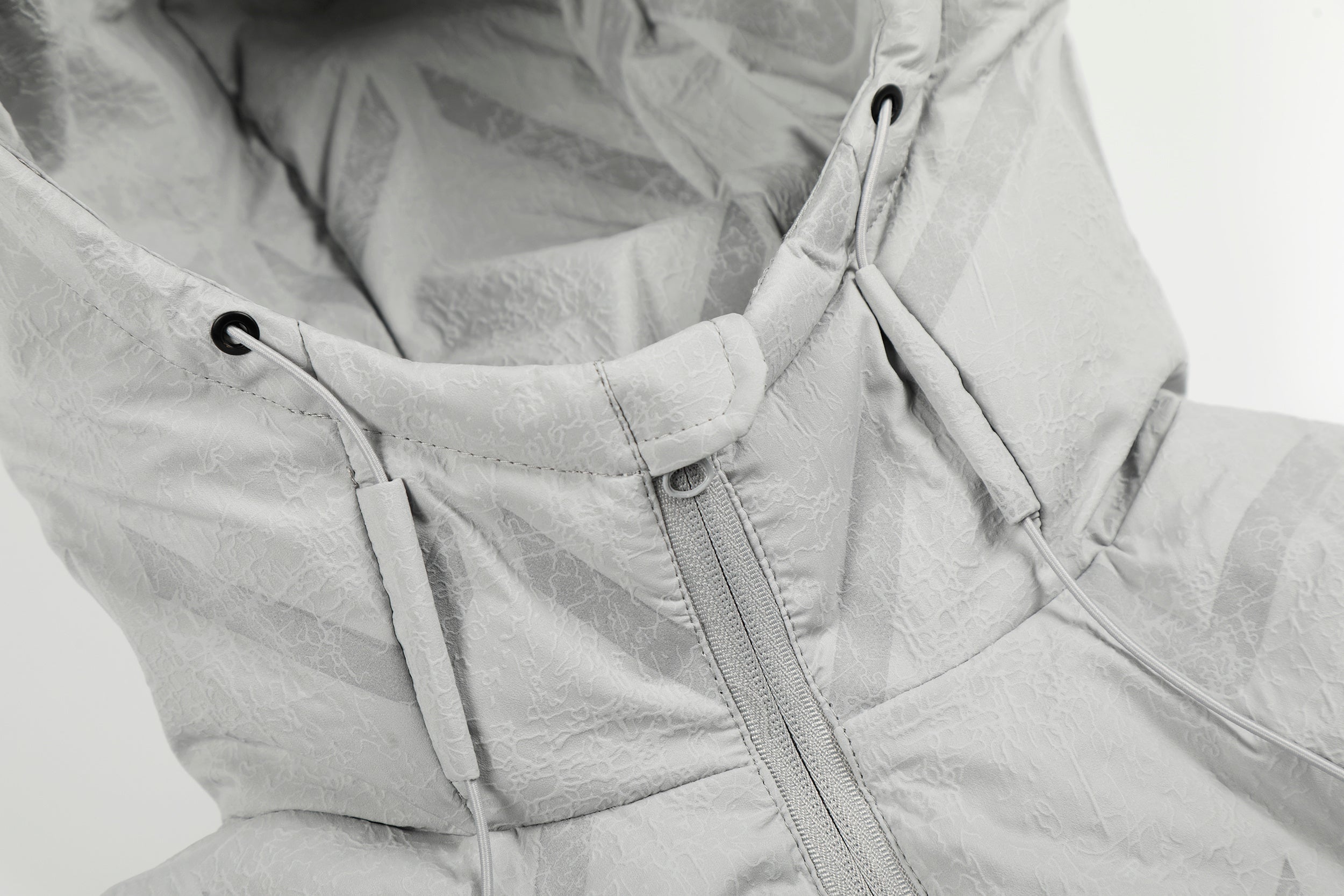 Quilted Hooded Puffer Jacket | Diamond Stitch Winter Coat