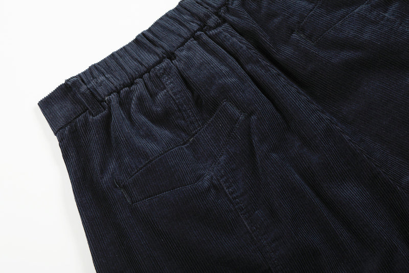 Omirad Wide-Leg Corduroy Pants | 100% Cotton Pleated Trousers