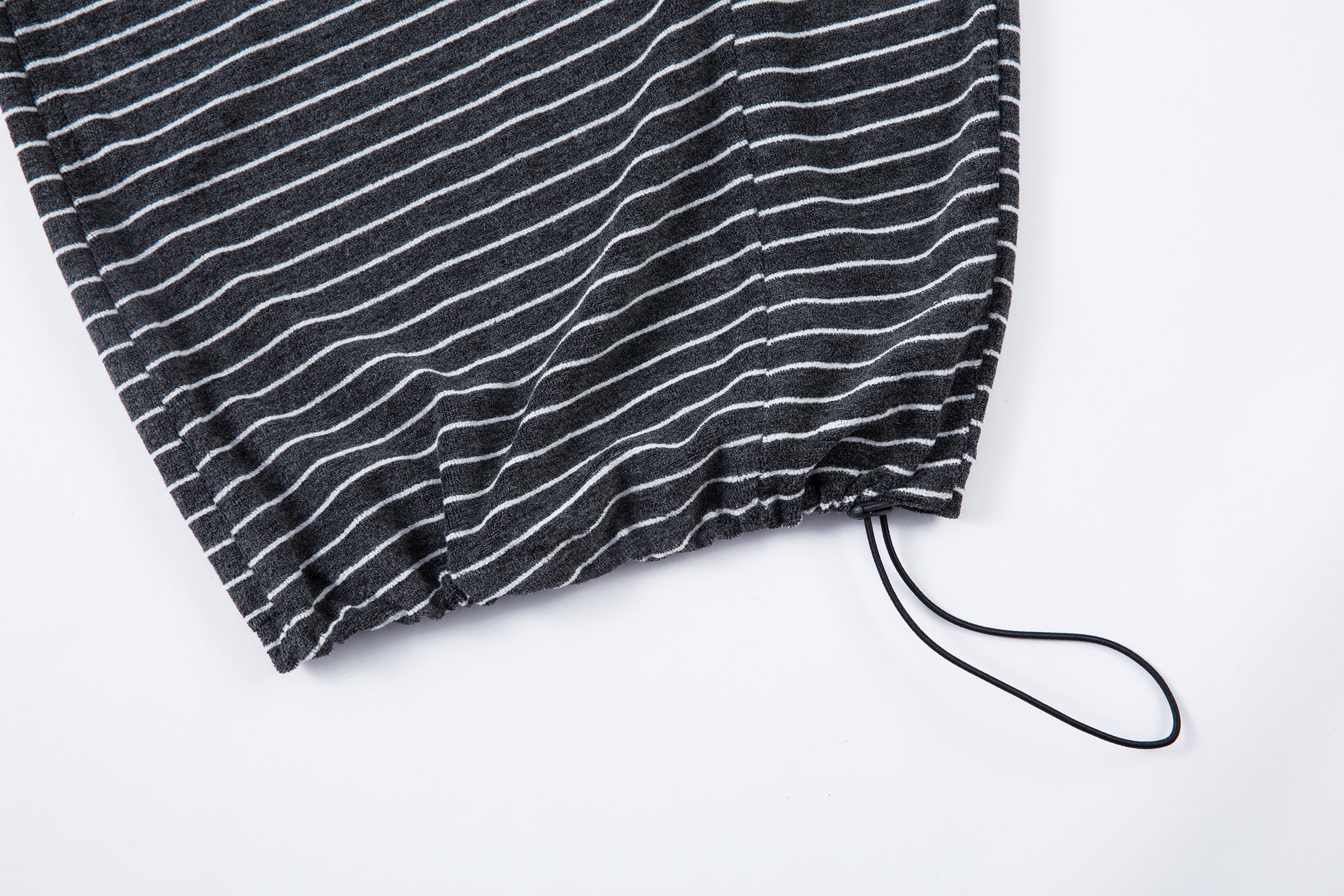 Striped Knit Barrel-Leg Lounge Pants with Drawstring Hem