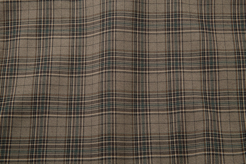 Vintage Plaid Stand-Collar Zip Jacket | Retro Check Pattern