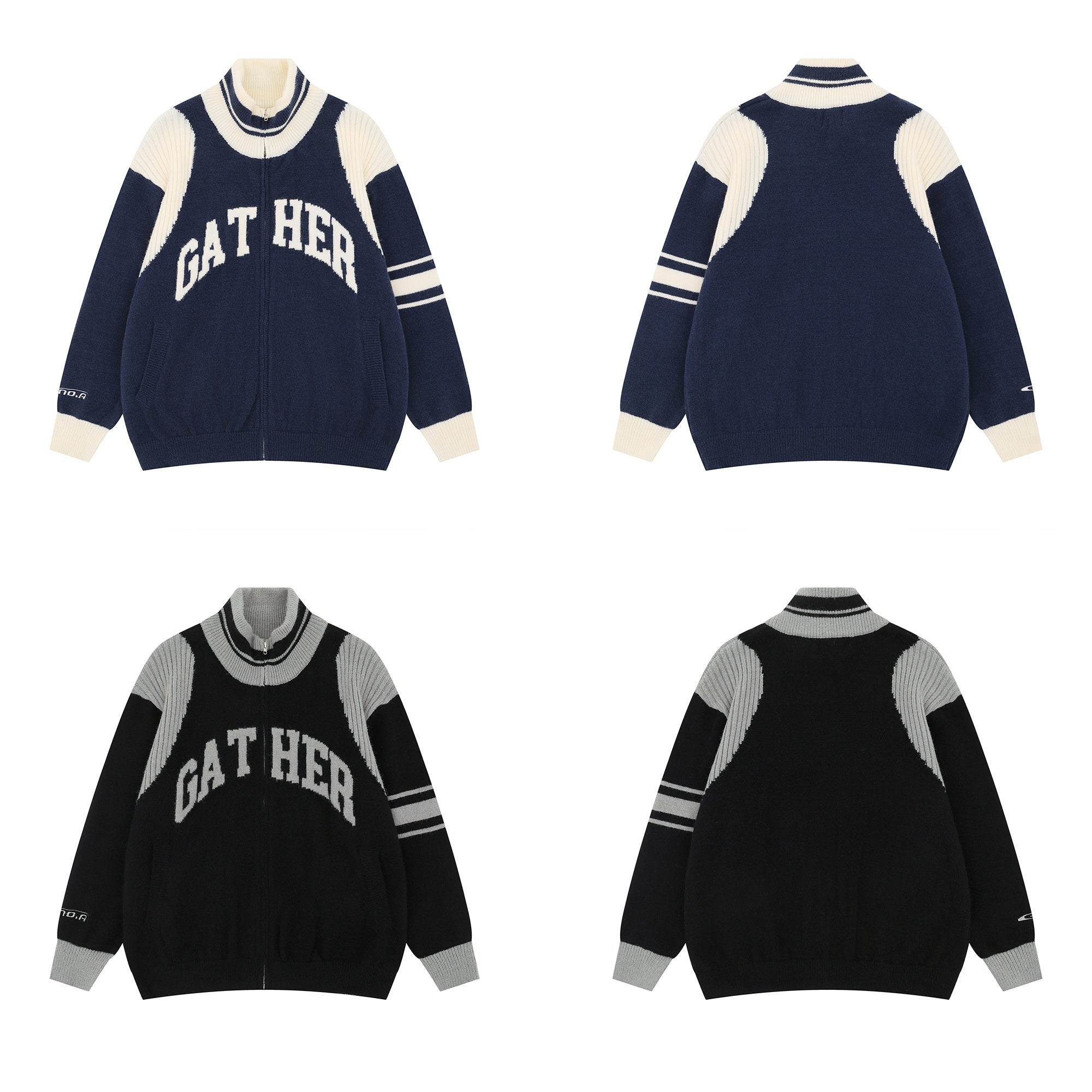 Omirad Gather Varsity Knit Zip Jacket | Collegiate Streetwear
