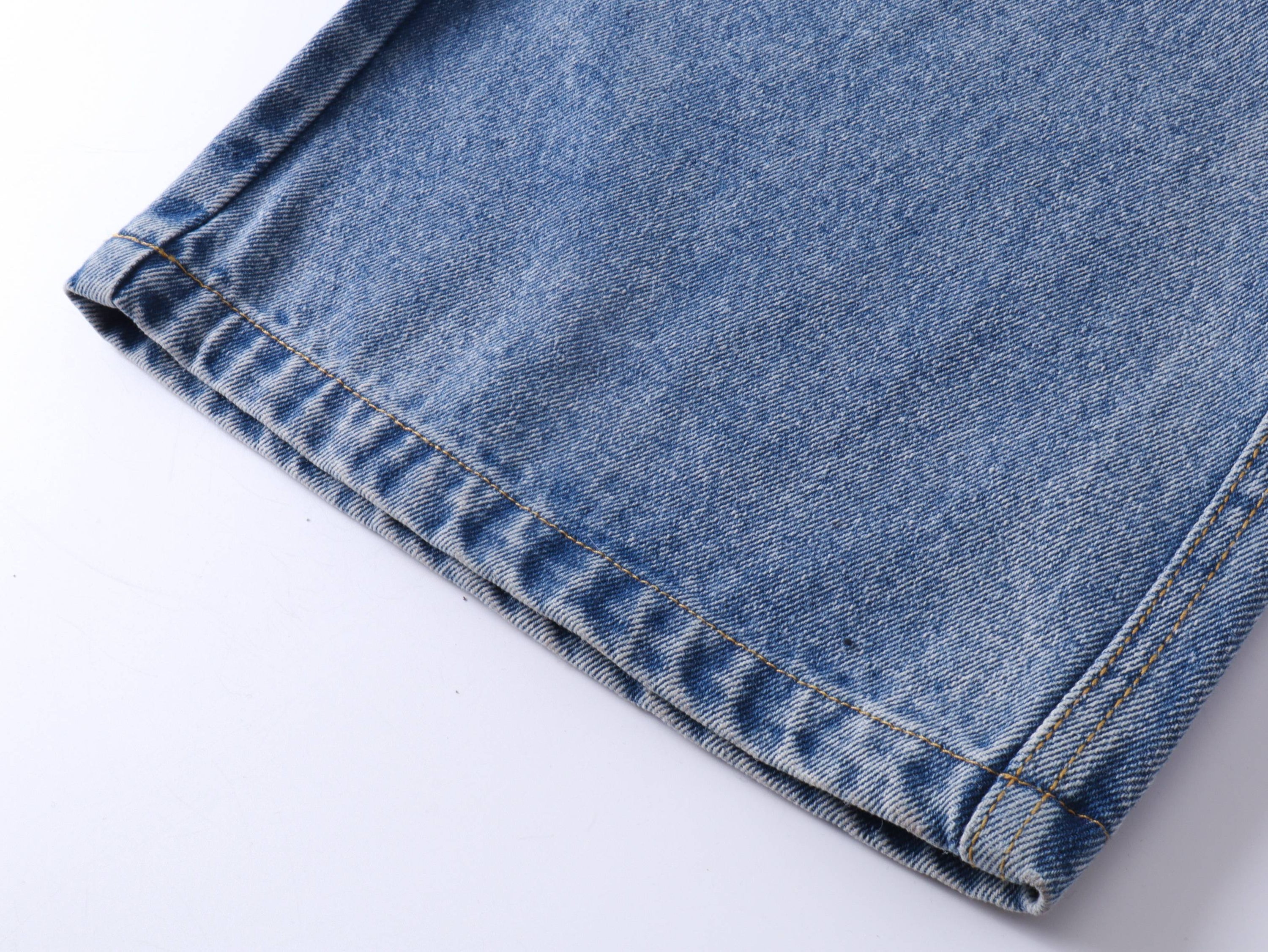 Stacked Vintage Washed Denim Jeans | Wide Leg Streetwear