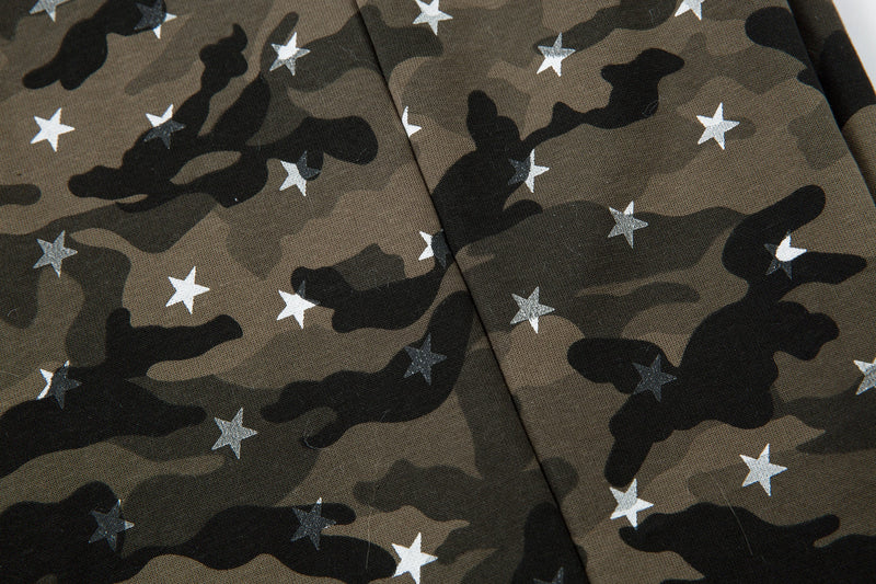 Omirad Star Camo Wide-Leg Sweatpants | Military Streetwear