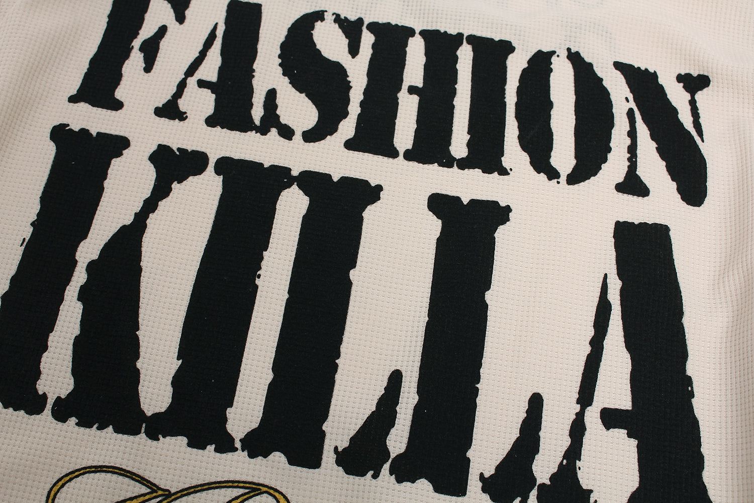 Omirad Fashion Killa Waffle Knit Long Sleeve Streetwear Top