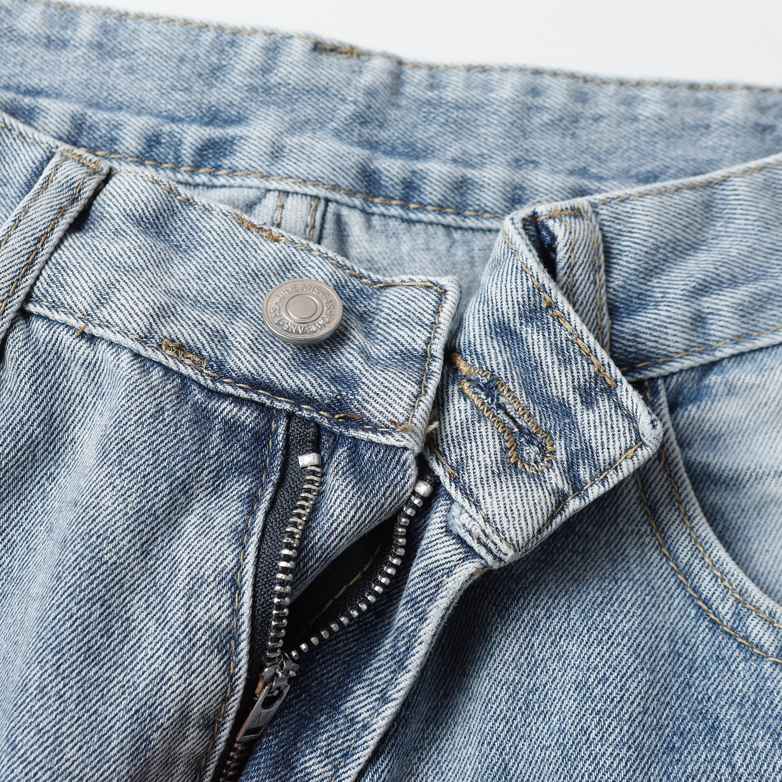 Distressed Multi-Pocket Cargo Denim Pants | Streetwear