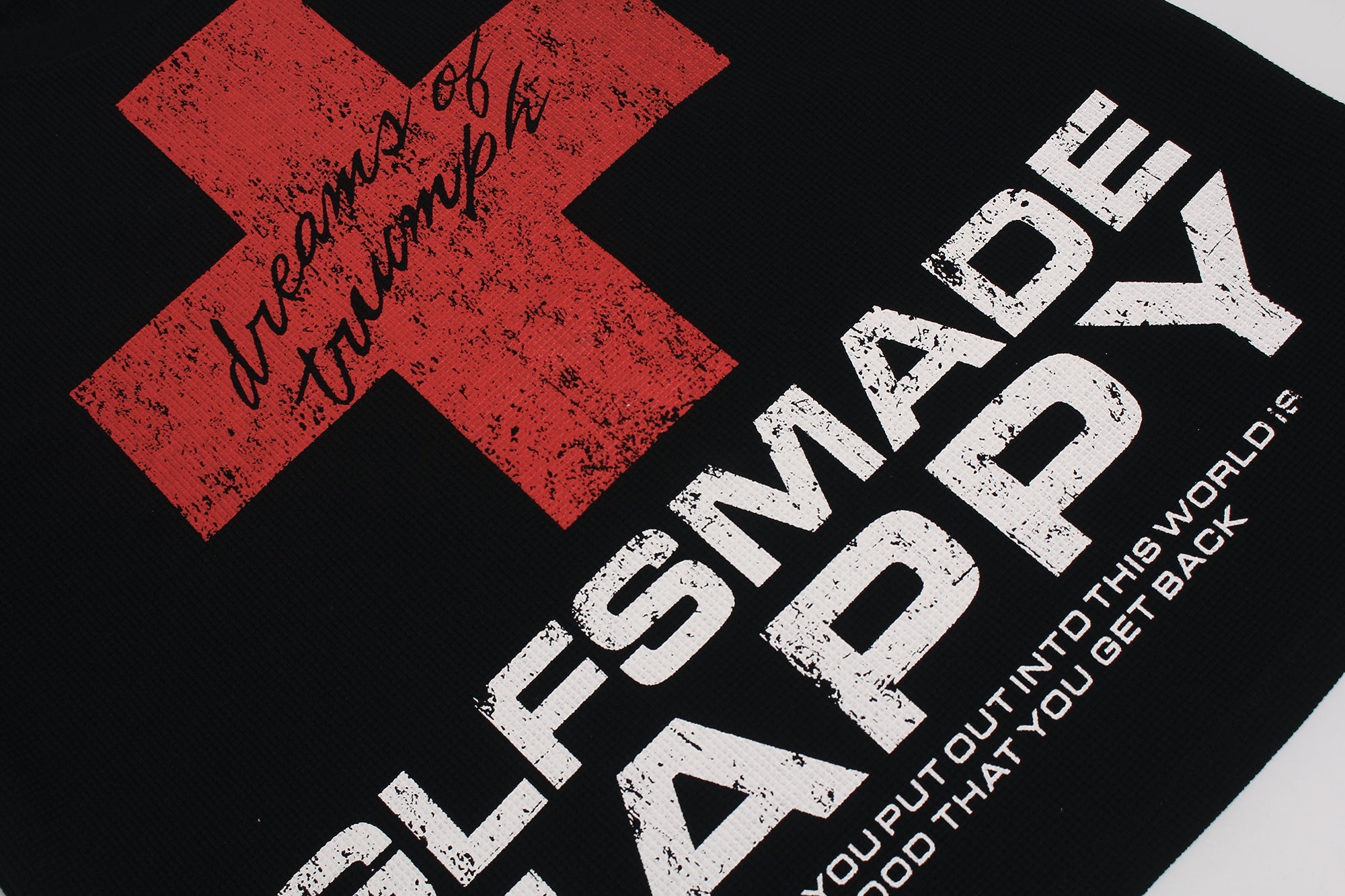 Cross Typography Streetwear Graphic Tee | GLFSMADE Happy