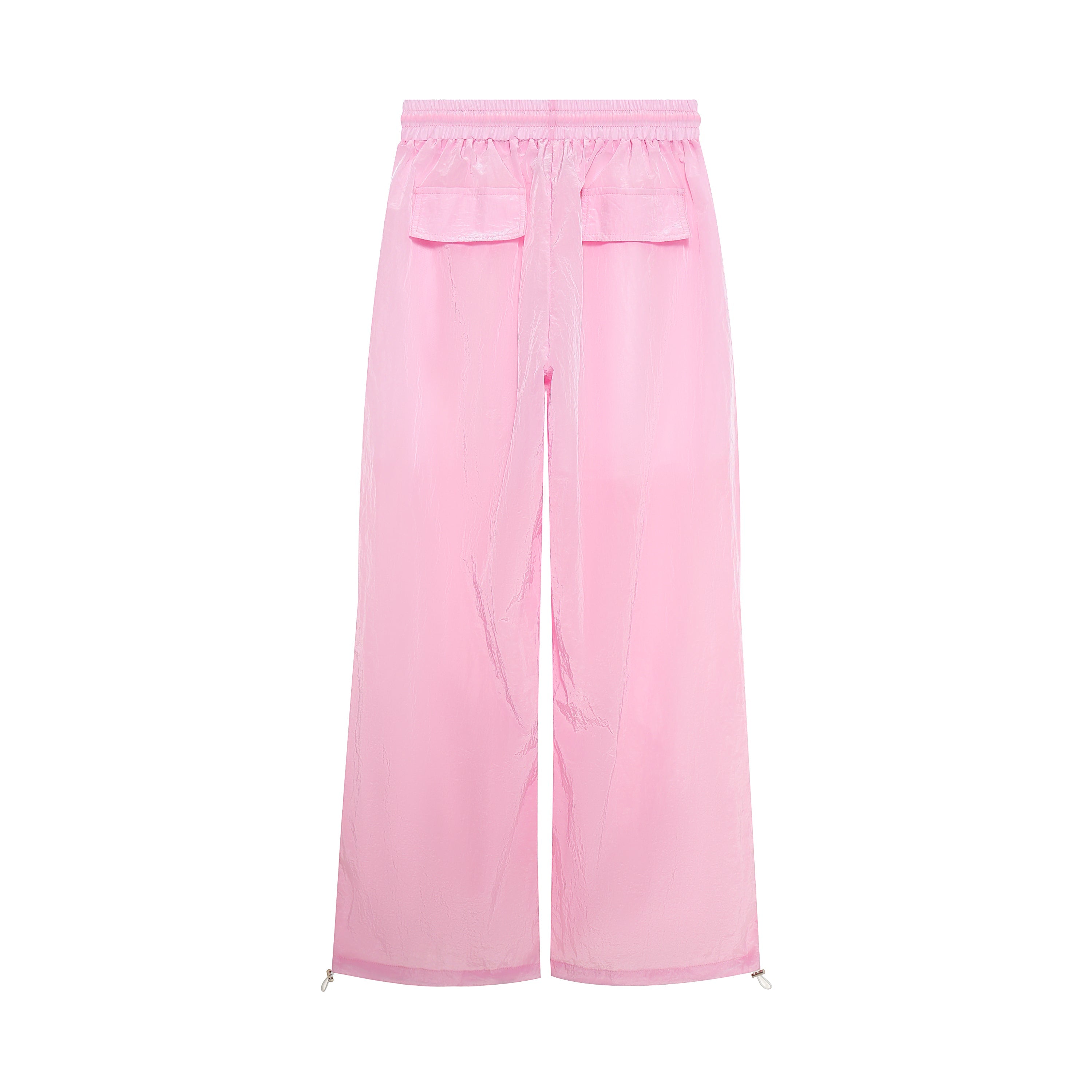 Omirad Sheer Nylon Wide-Leg Track Pants | Translucent Street Style