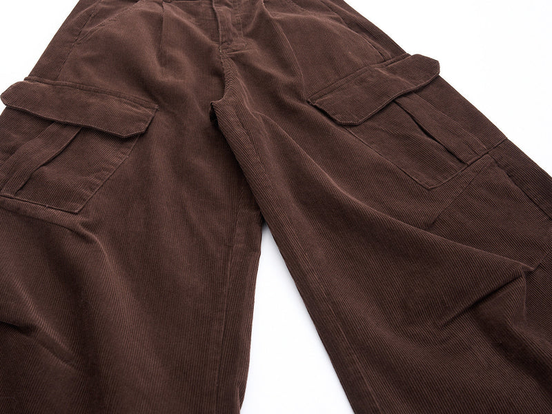 Omirad Corduroy Cargo Wide-Leg Pants | Streetwear Trousers