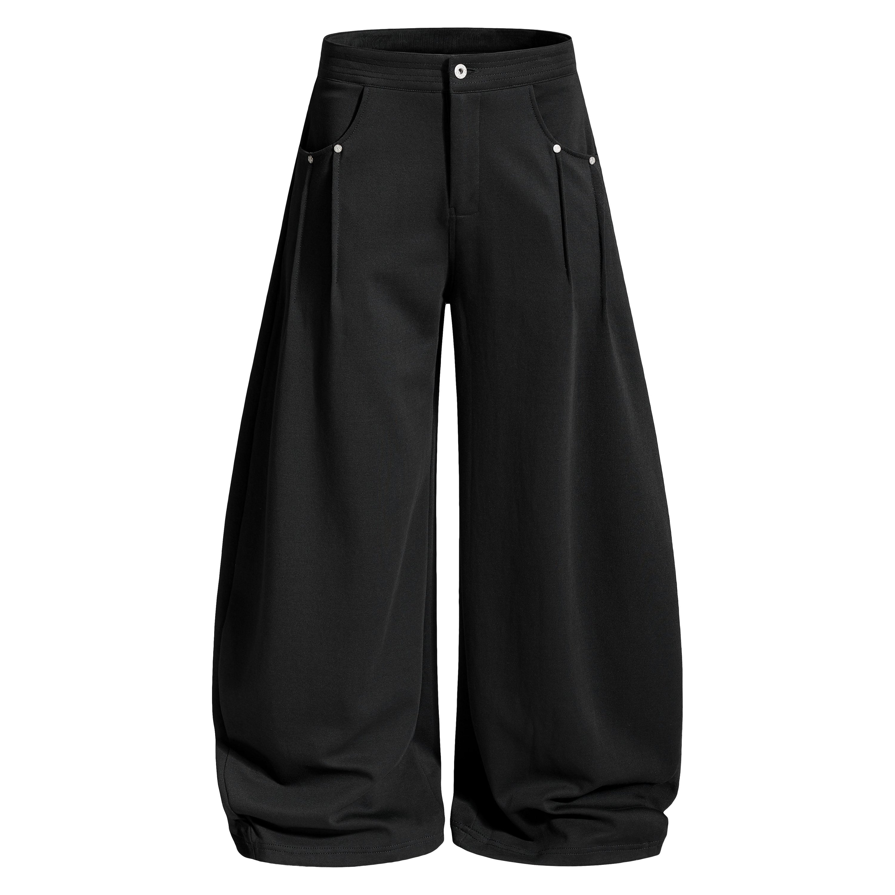 Omirad Flow Wide-Leg Pants | Oversized Draped Cotton Trousers