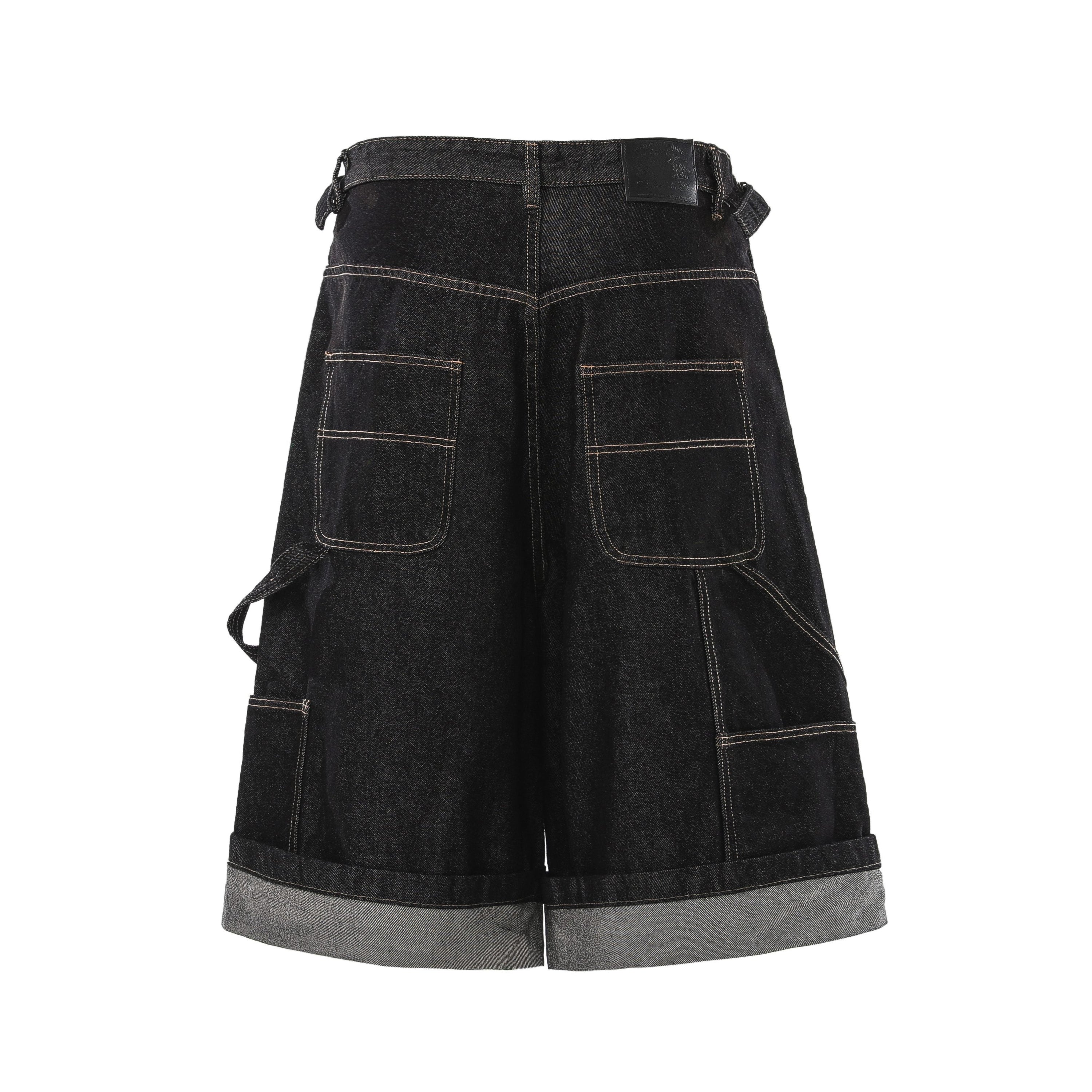 Omirad Raw Edge Denim Cargo Shorts | Wide-Leg Streetwear