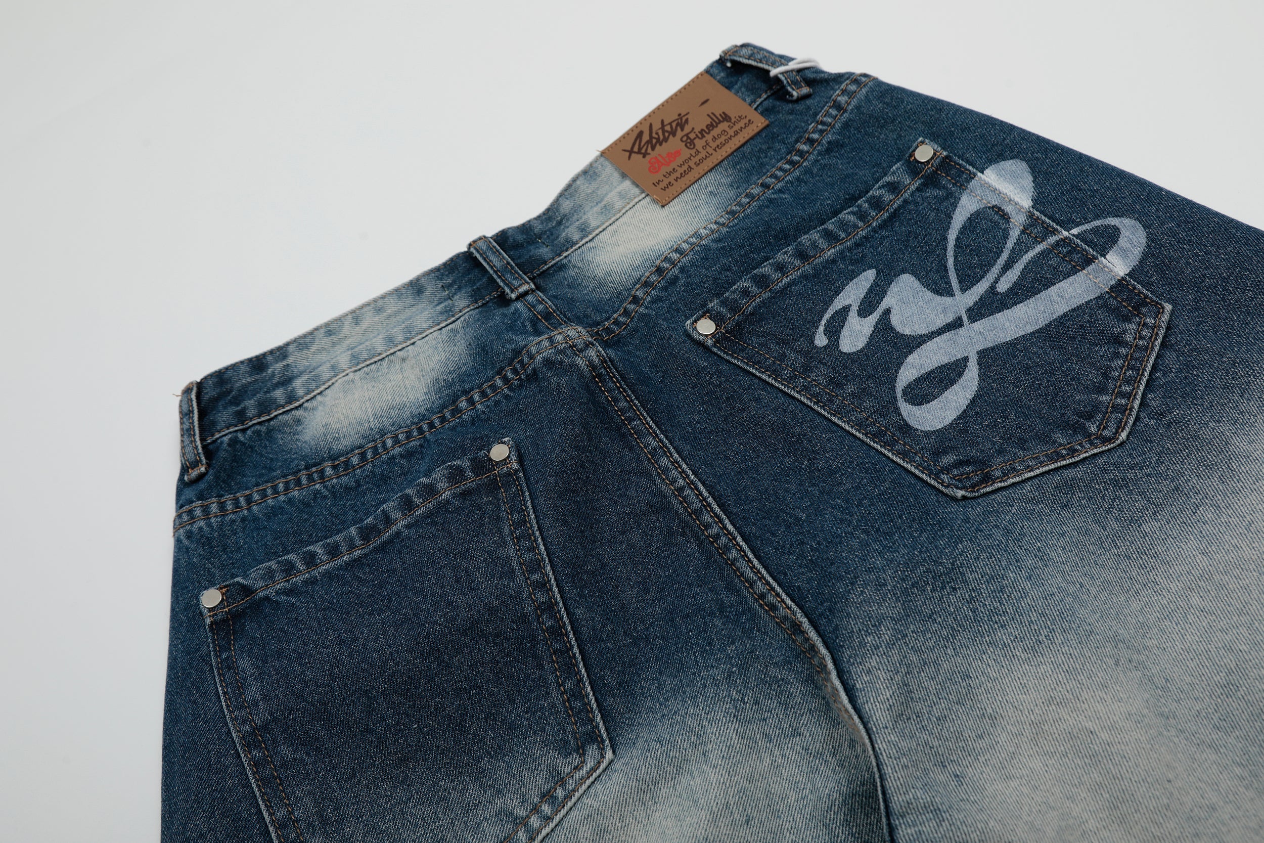 Omirad Bleached Distress Wide-Leg Denim Shorts | 100% Cotton