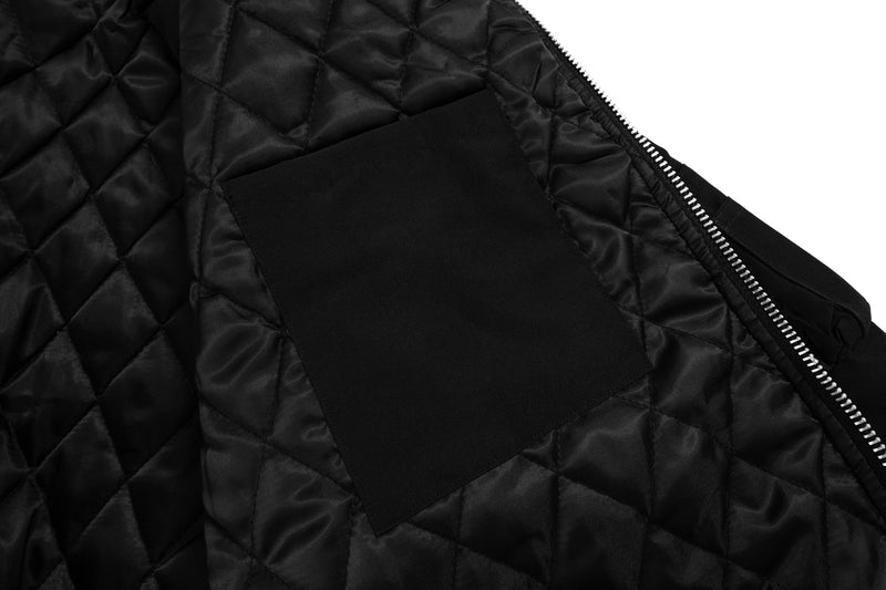 Omirad Patchwork Camouflage Varsity Bomber Jacket
