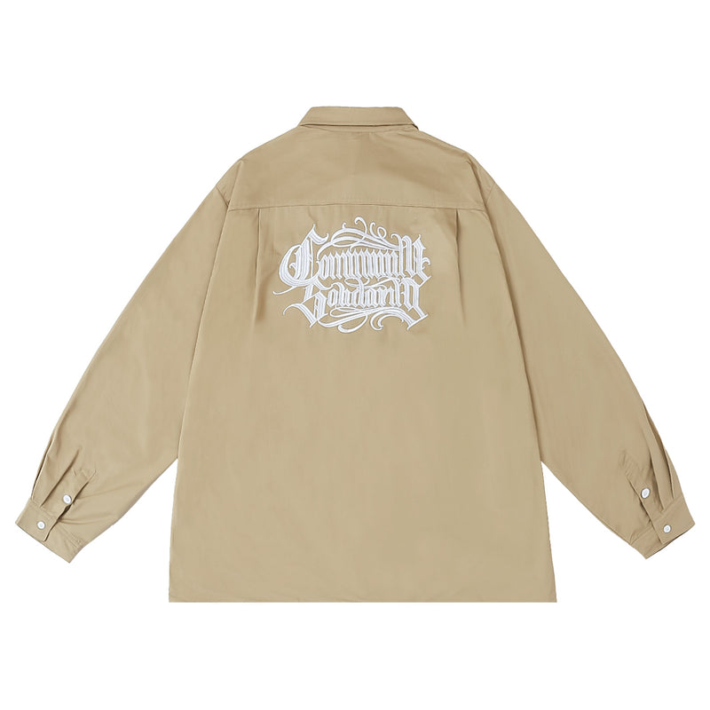 Omirad Gothic Logo Work Shirt | Oversized Streetwear