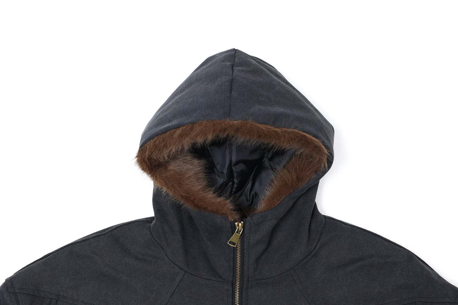 Omirad Vintage Hooded Cropped Cotton Bomber Jacket