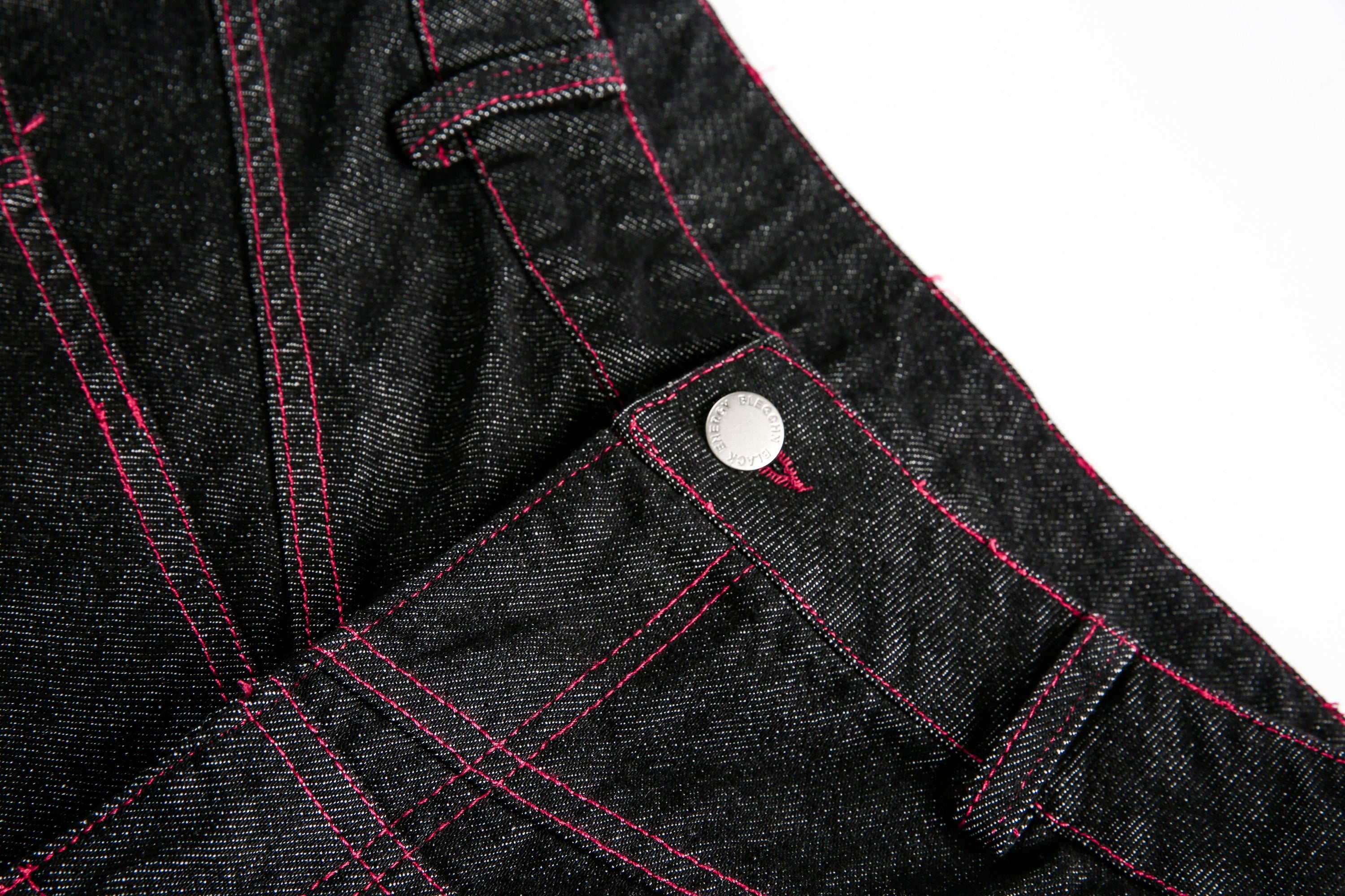 Omirad Red Stitch Barrel Denim Pants | Wide Leg Jeans