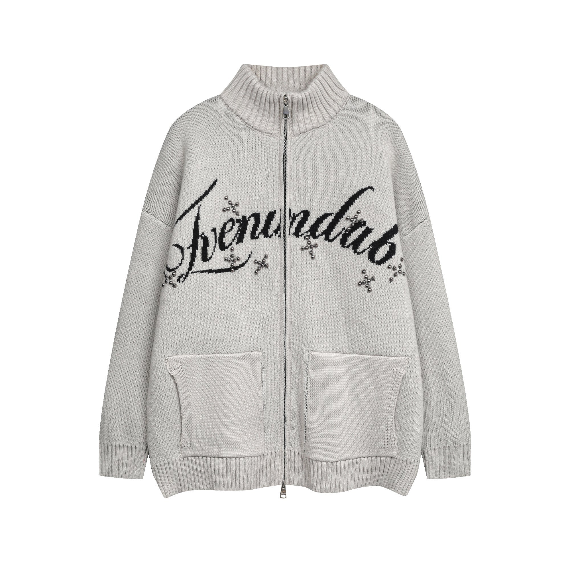Omirad Eye Vision Knit Zip Cardigan | Streetwear Sweater