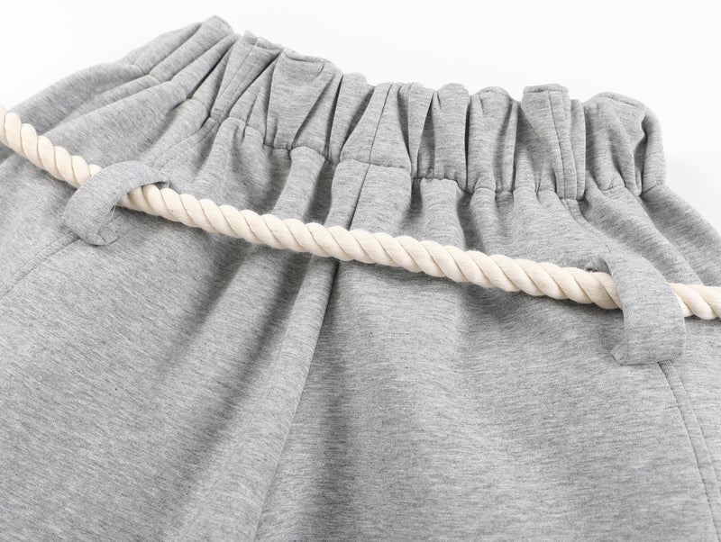 Rope Drawstring Barrel Pants | Wide-Leg Streetwear Trousers