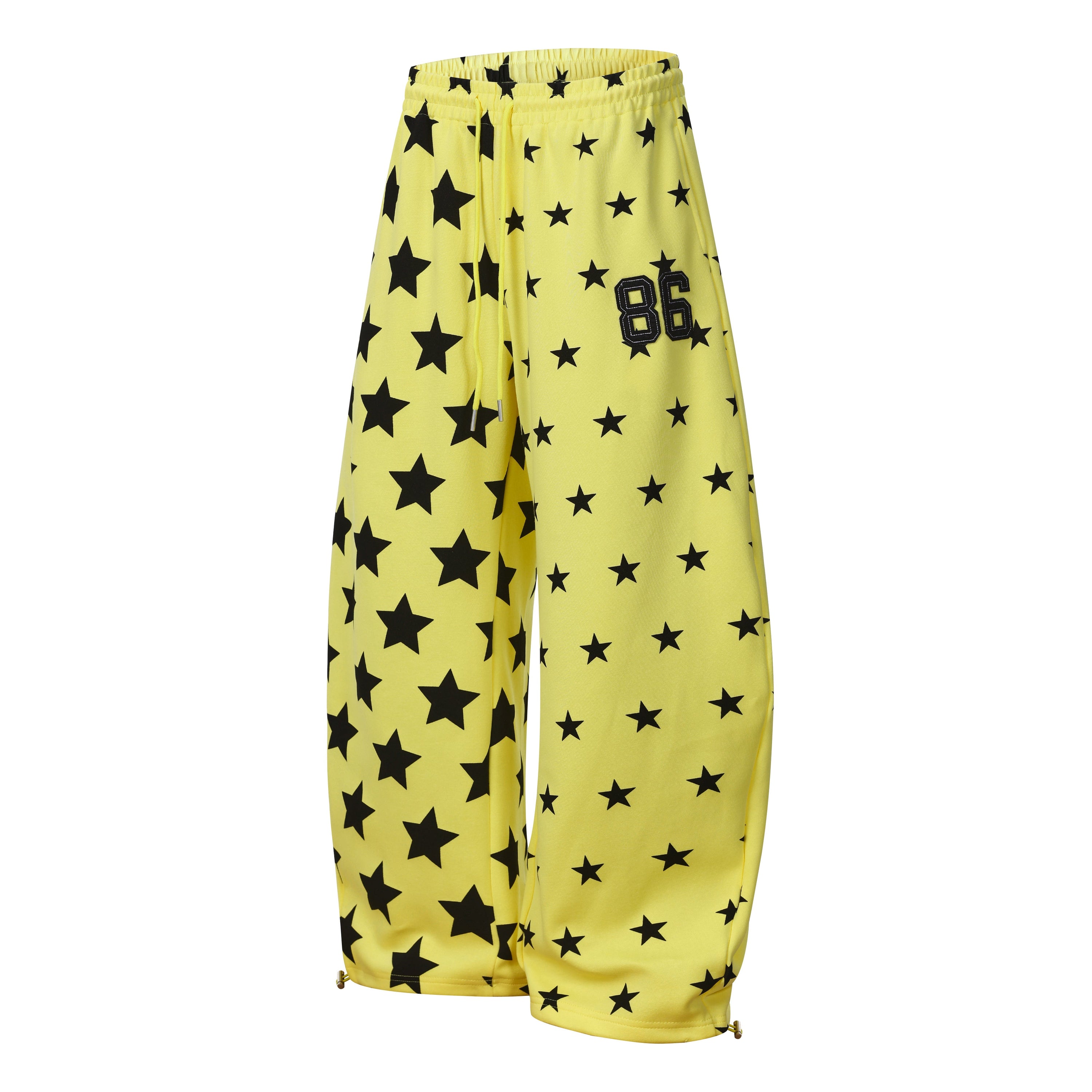 Starfield Wide-Leg Sweatpants | All-Over Star Print Streetwear