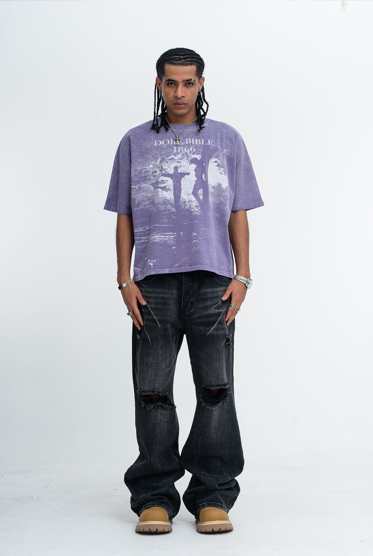 Doré Bible 1866 Crucifixion Graphic Tee | Vintage Washed