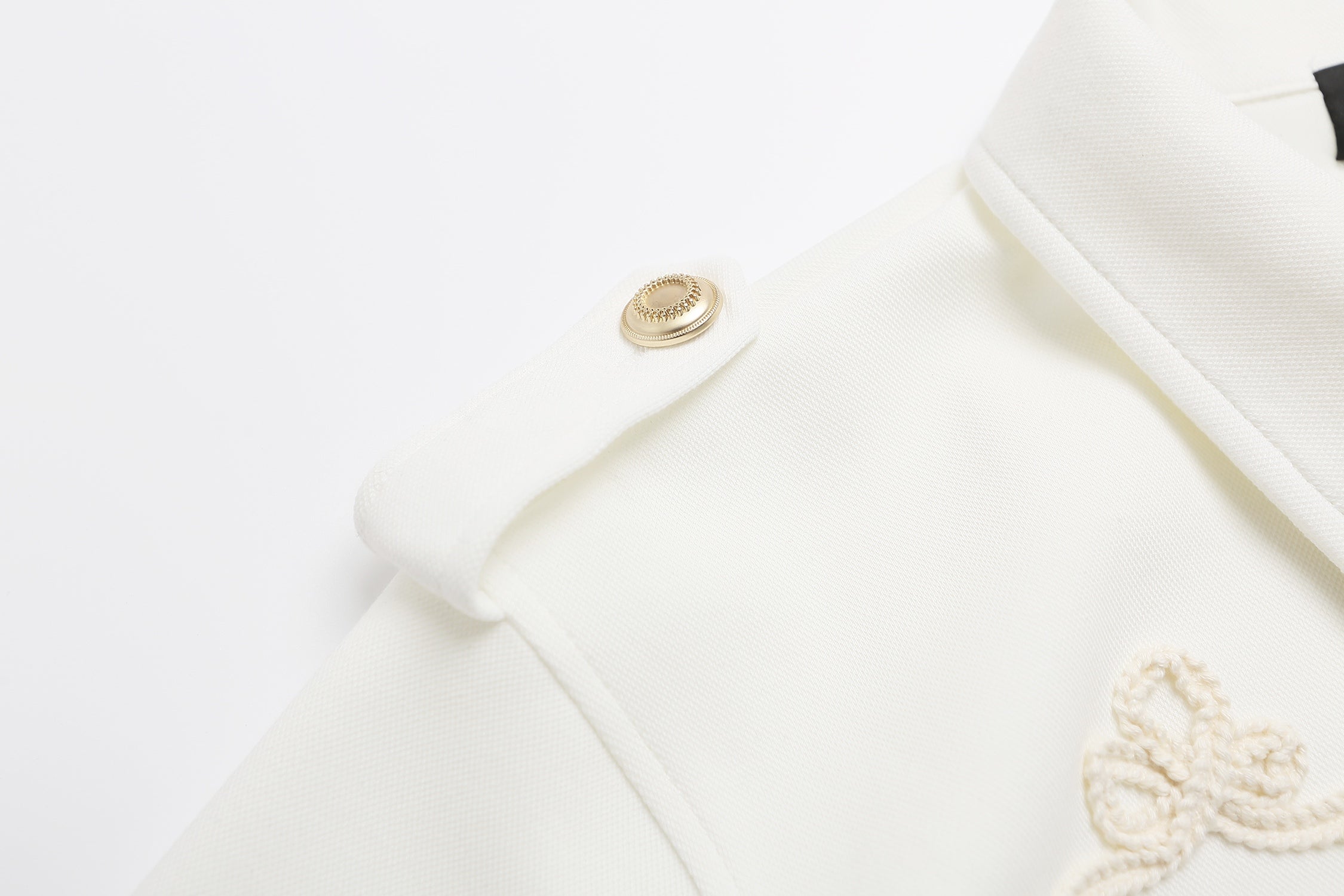 Military Braid Polo Shirt | Rope Embroidery & Epaulettes