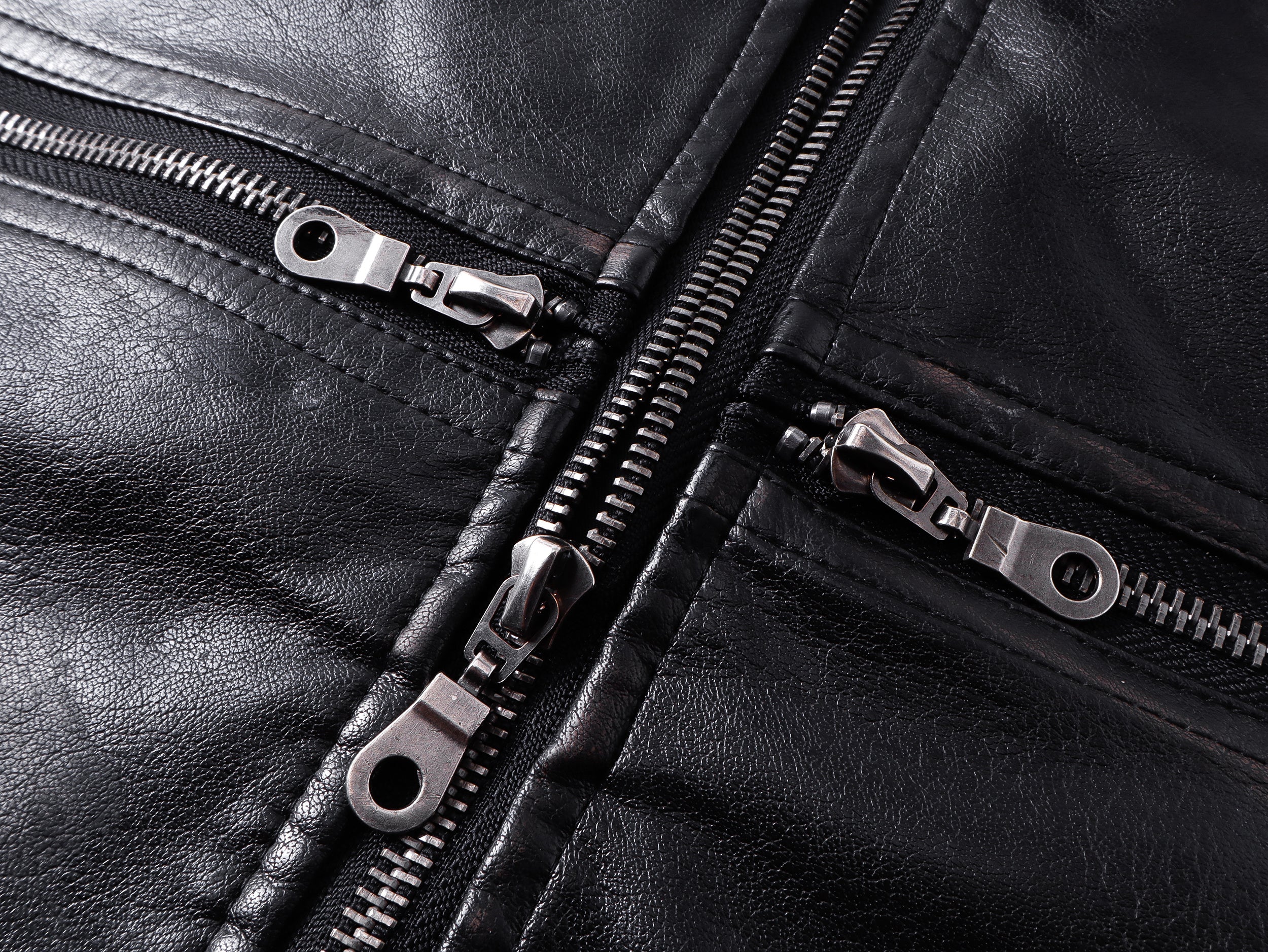Omirad Men's Faux Leather Biker Jacket | Full-Zip Moto Style