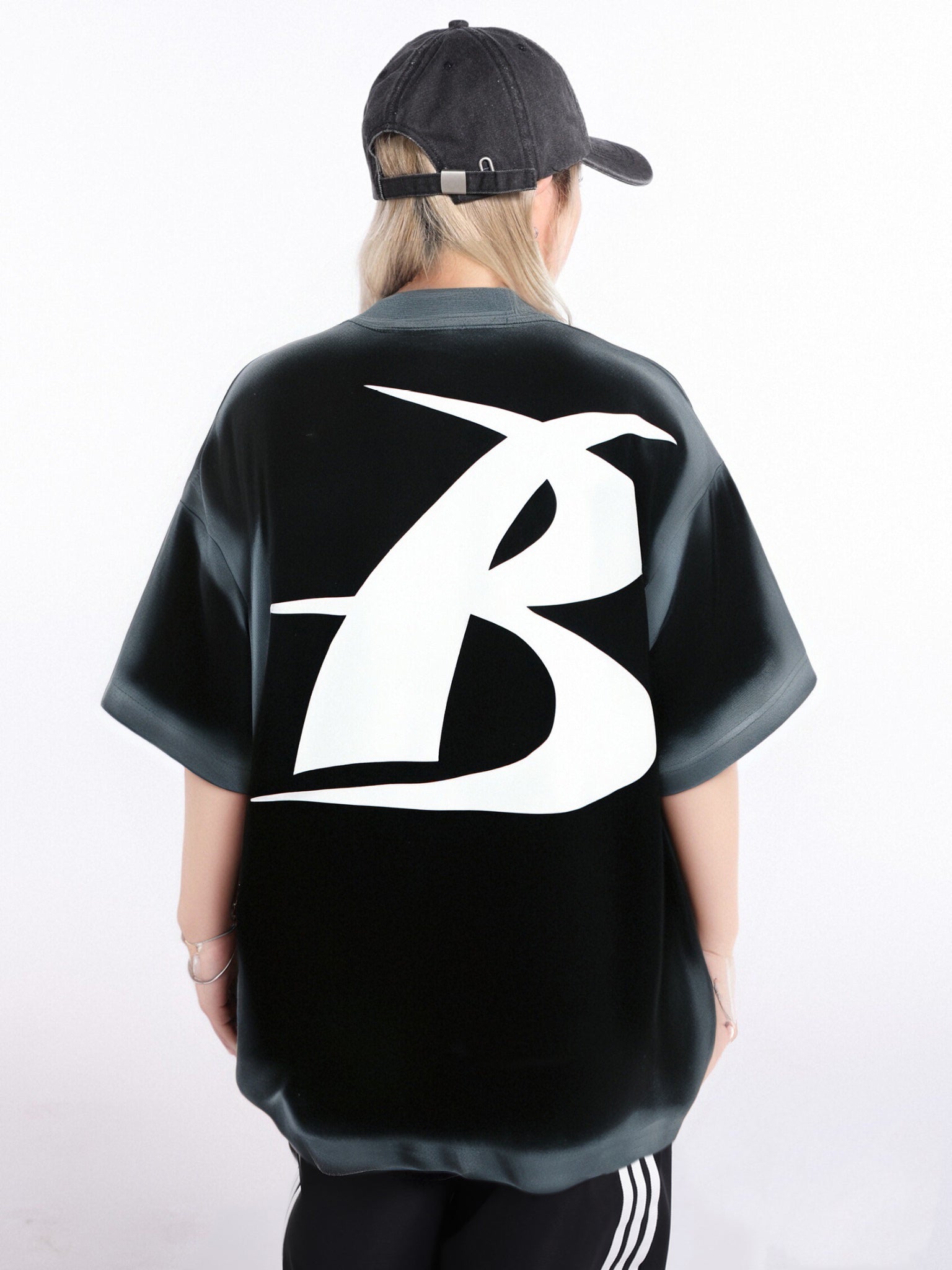 Omirad Bold Slogan Gradient Oversized Tee | Streetwear