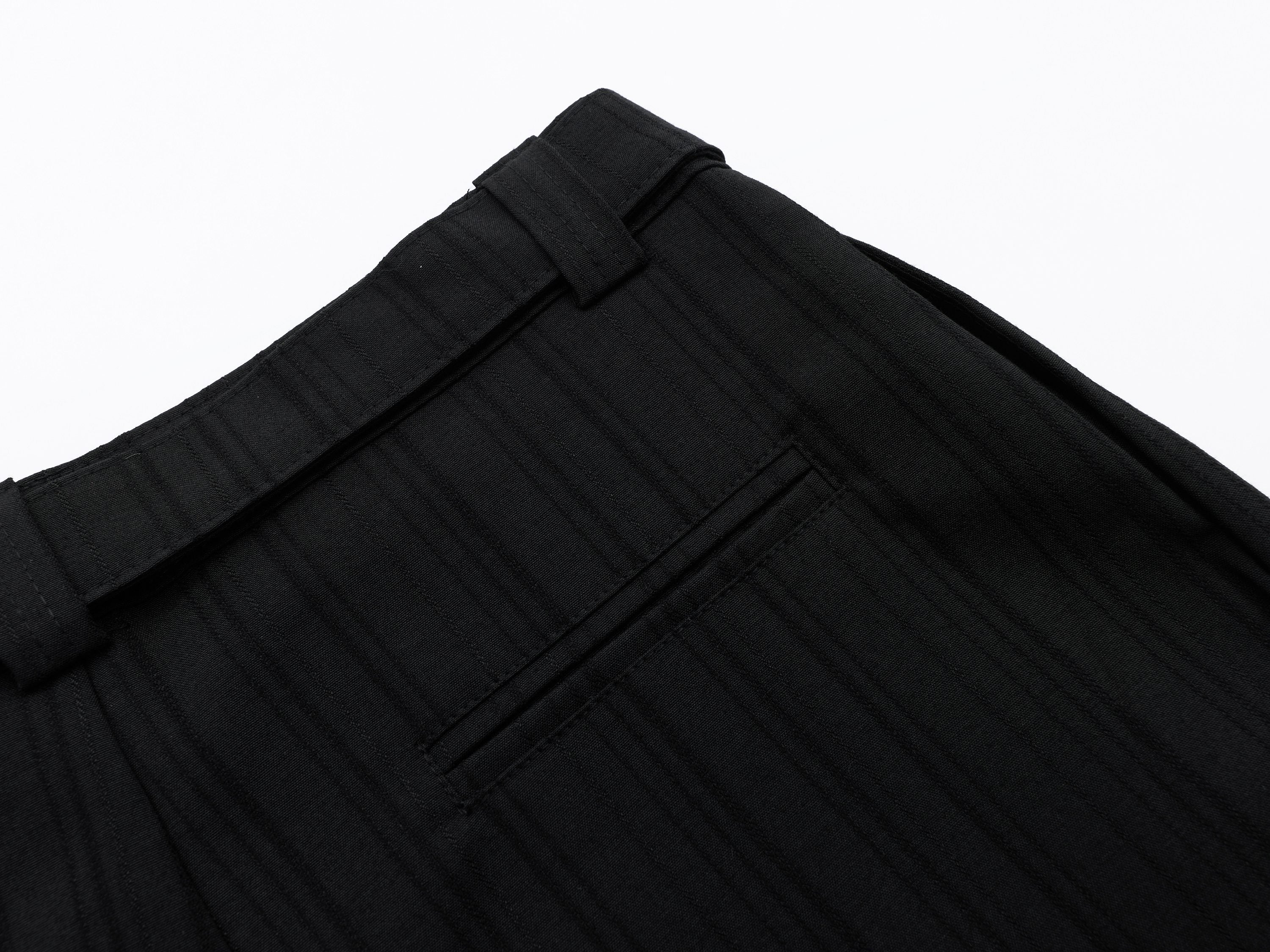 Deconstructed Pinstripe Wide-Leg Trousers | Vintage Tailored
