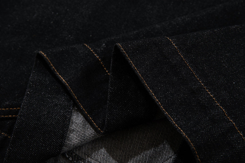 Omirad Curved Seam Denim Jacket | Dark Indigo Cotton