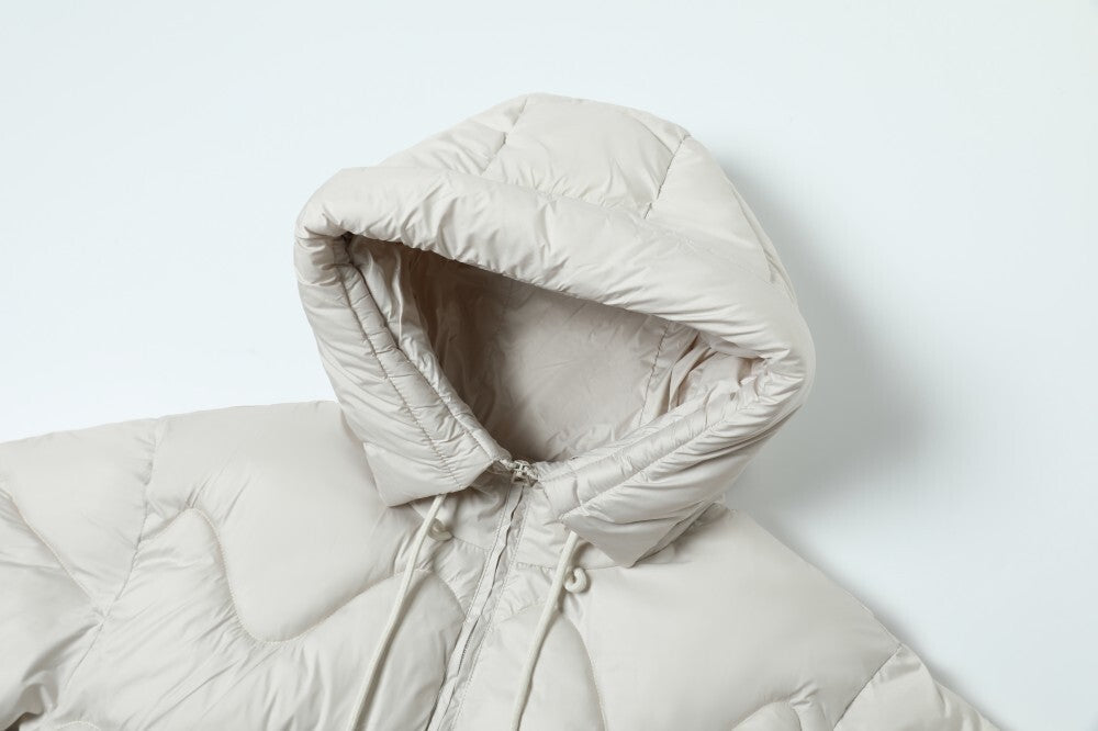 Omirad Wave-Stitch Hooded Puffer Jacket | Men's Winter Coat