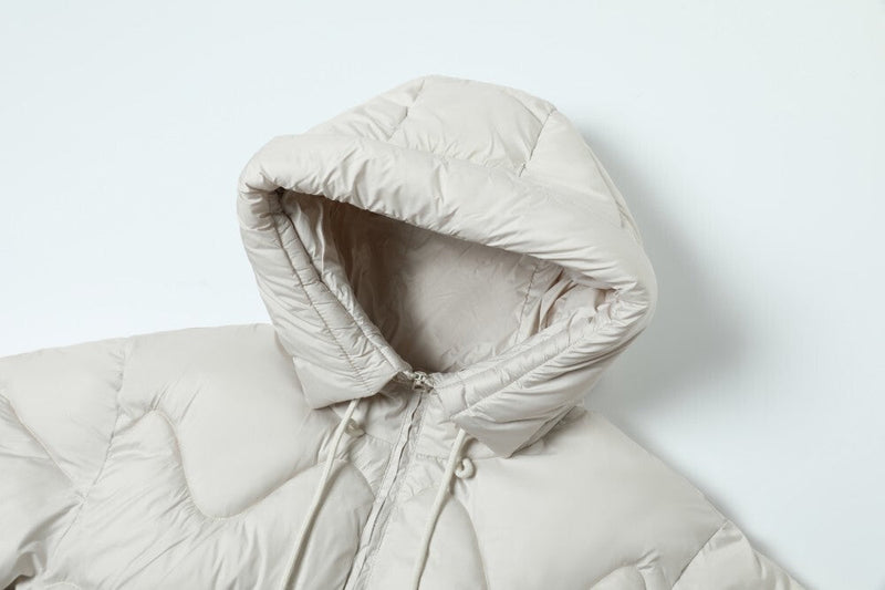 Omirad Wave-Stitch Hooded Puffer Jacket | Men's Winter Coat