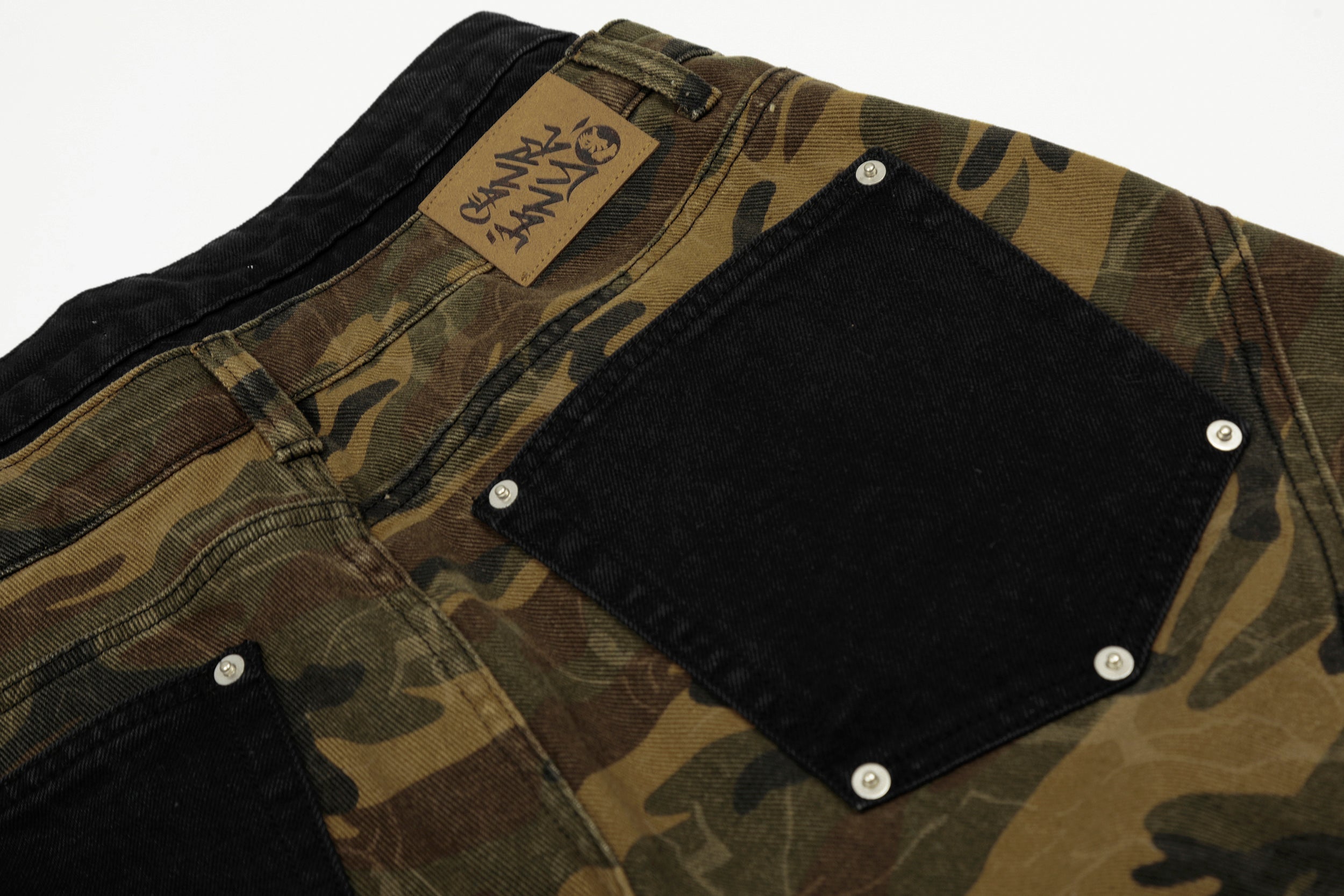 Omirad Camo Panel Cargo Shorts | Wide-Leg Streetwear