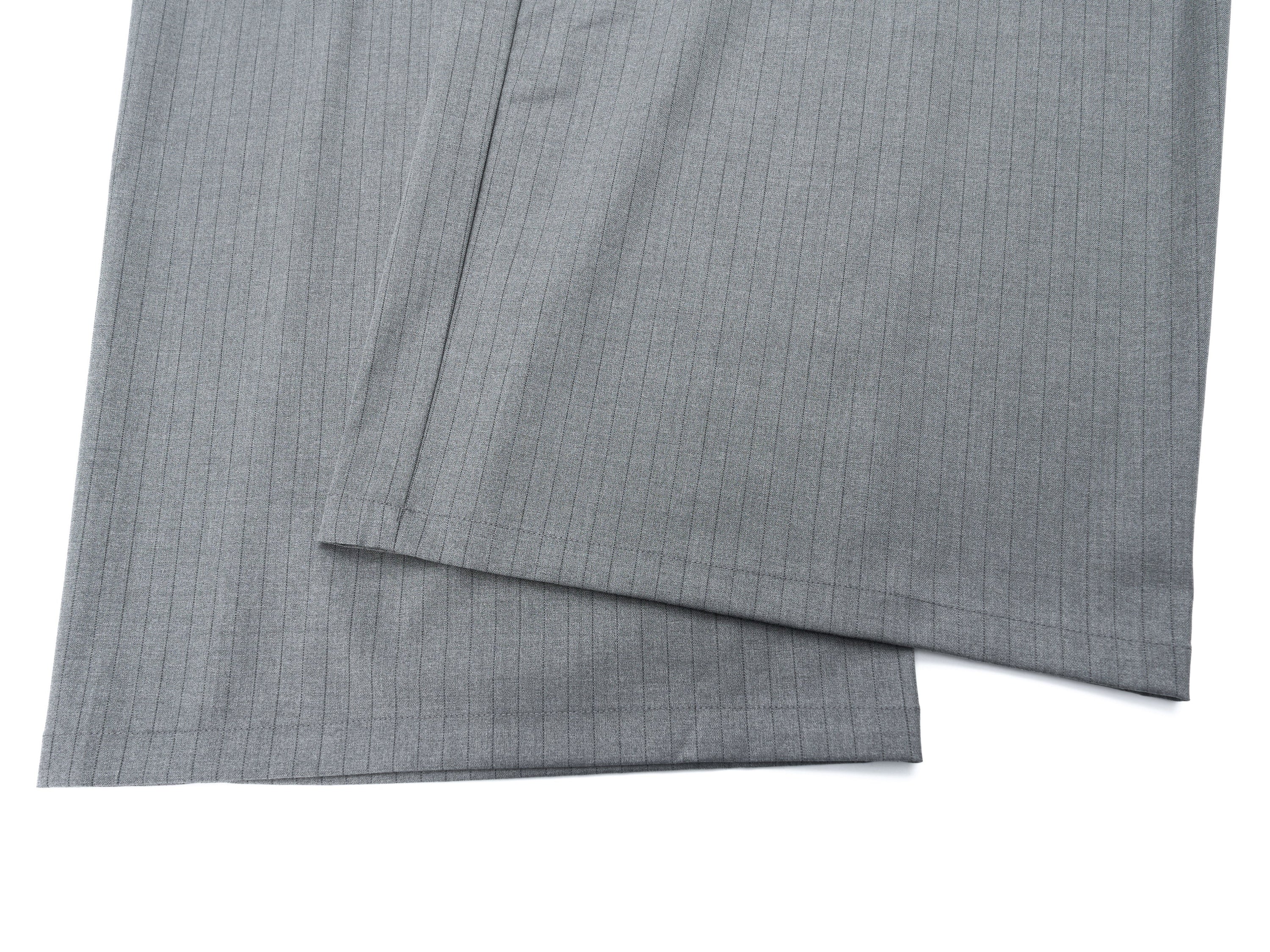 Dual-Button Pinstripe Wide-Leg Trousers | Relaxed Fit