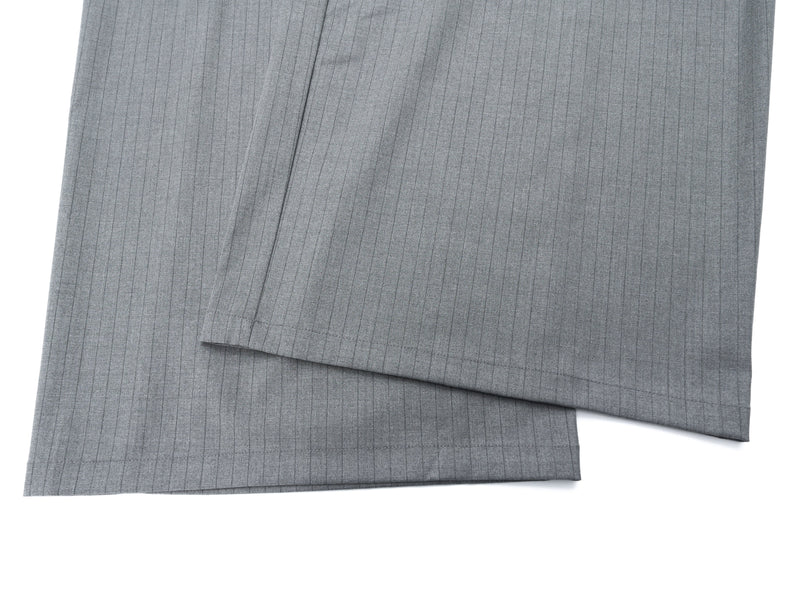 Dual-Button Pinstripe Wide-Leg Trousers | Relaxed Fit