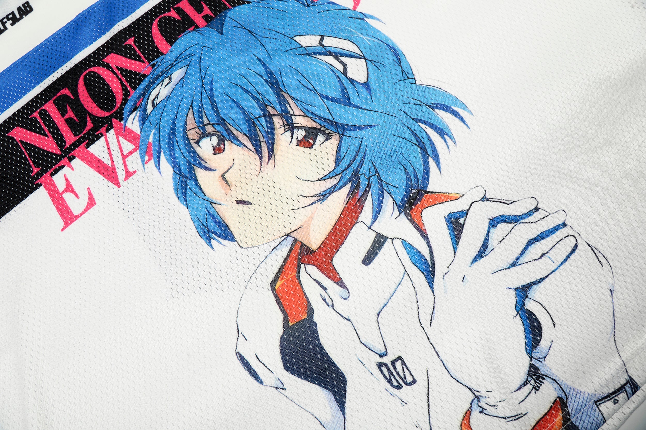 Neon Genesis Evangelion Anime Graphic Mesh Football Jersey
