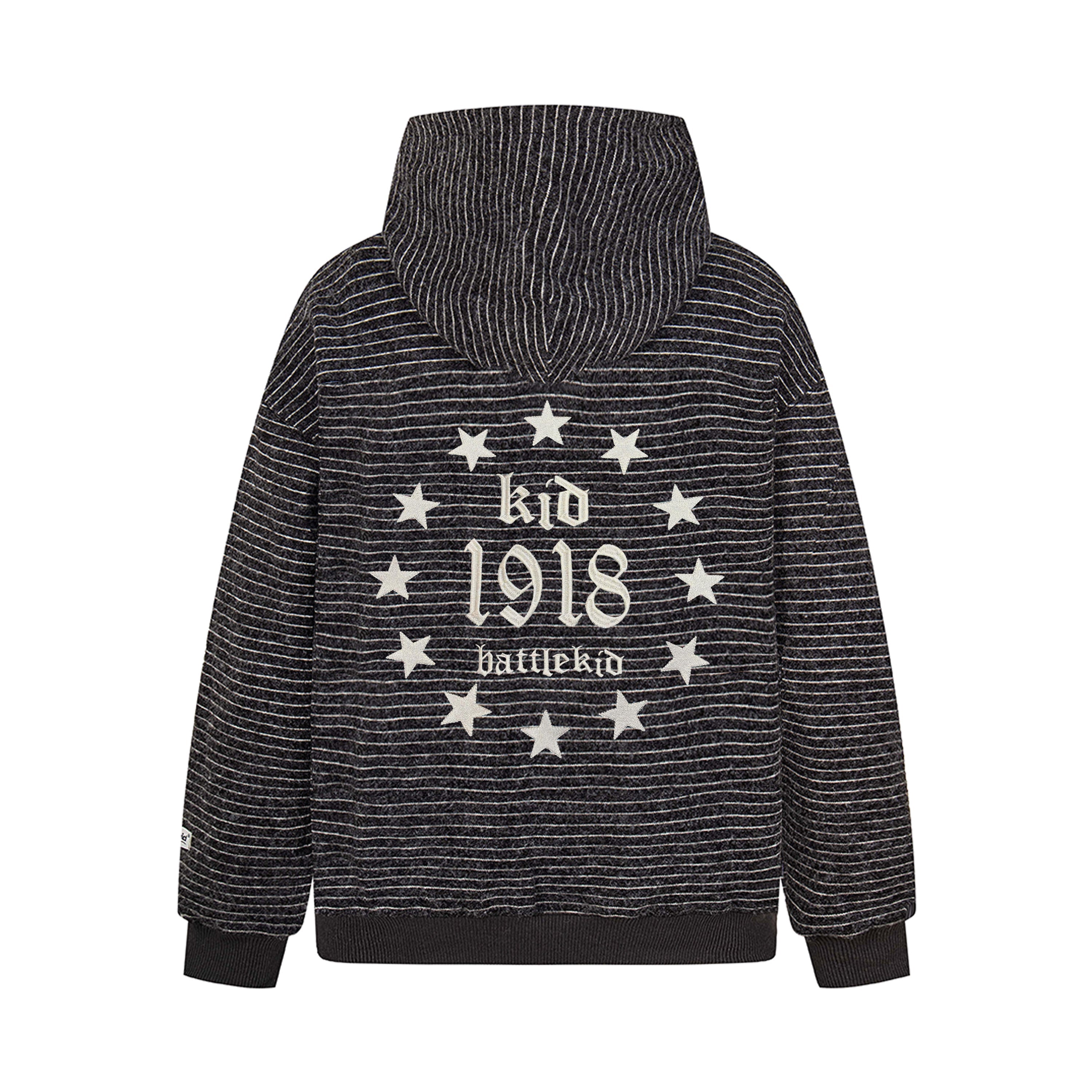 Battlekid Striped Knit Zip Hoodie | Vintage Athletic Style